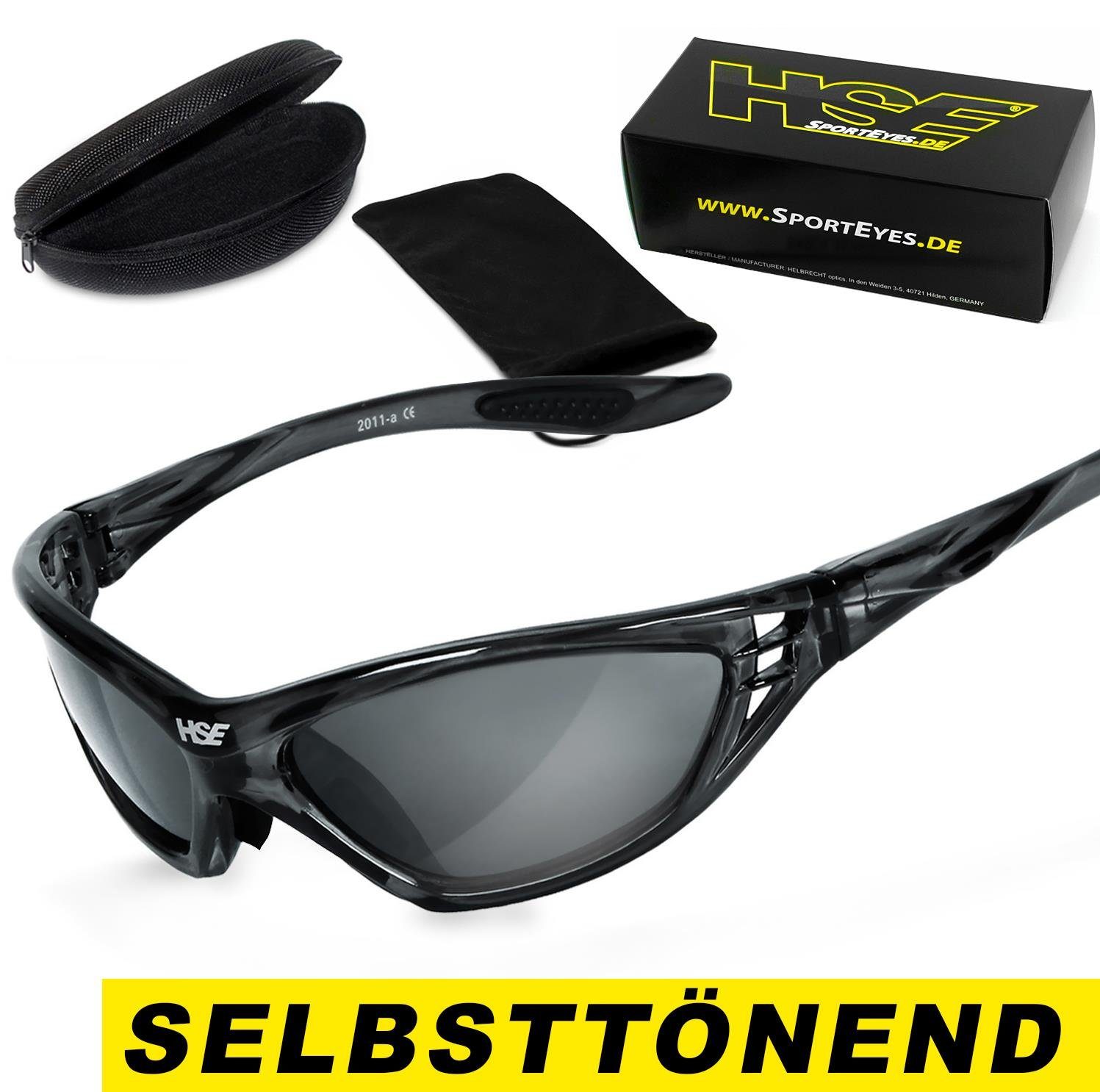 HSE - SportEyes Sportbrille SPEED Gläser MASTER selbsttönend, schnell 2 selbsttönende