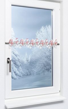 Scheibengardine Wintervögel, Plauener Spitze®, (1 St), transparent, HxB 12x52cm