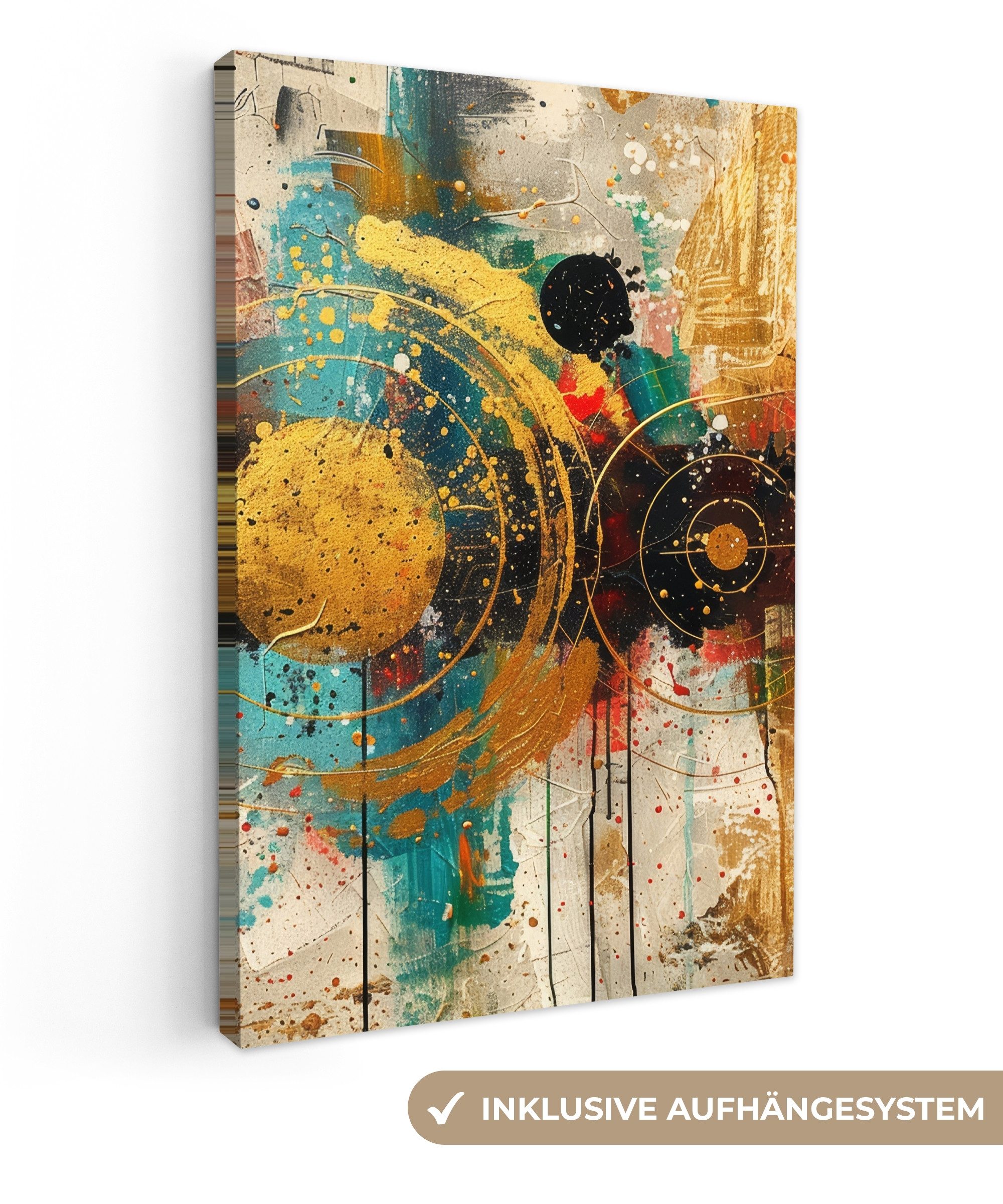 OneMillionCanvasses® Leinwandbild Kunst - Abstrakt - Ästhetisch - Gold, Fot günstig online kaufen