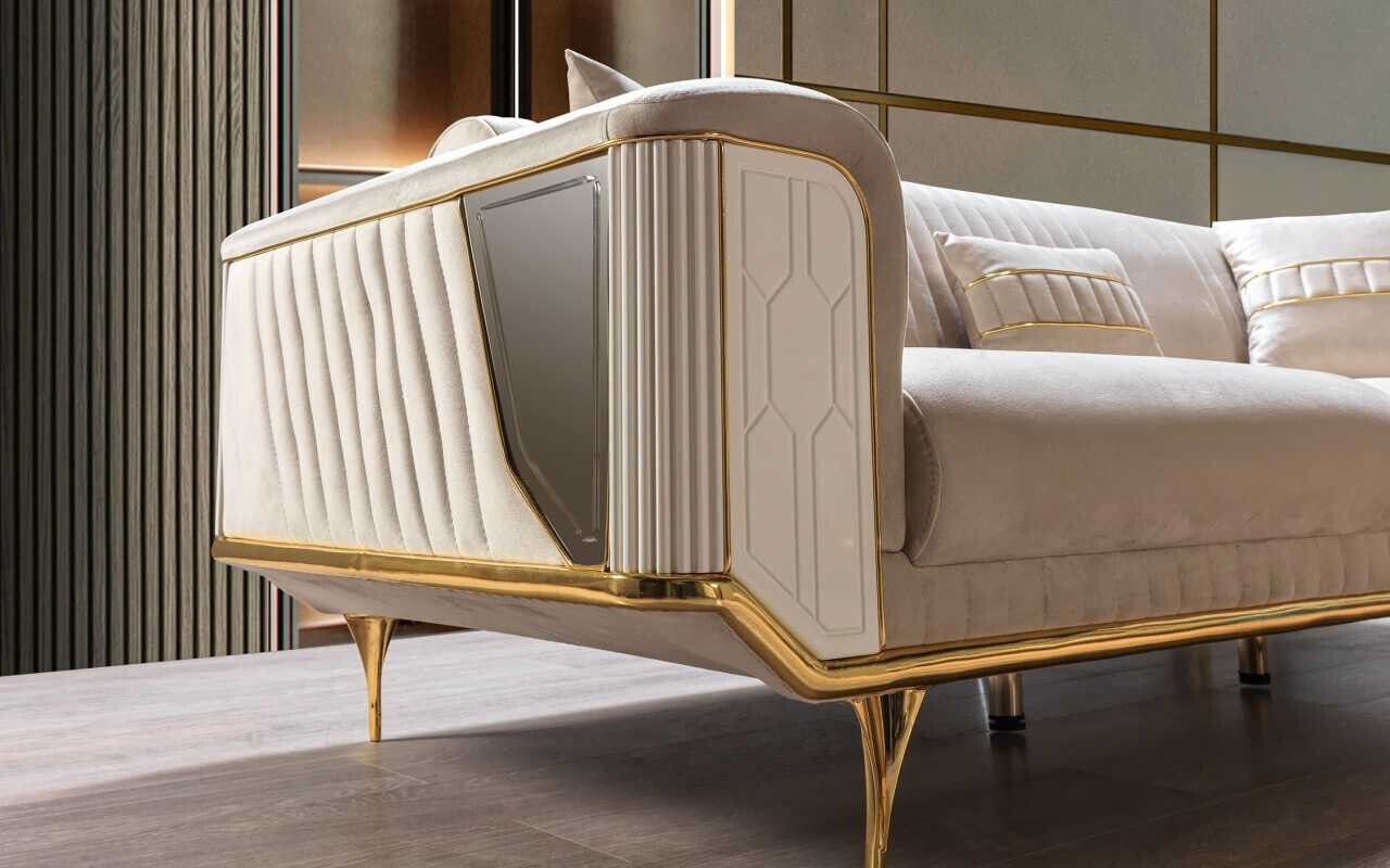 JVmoebel Sofa Luxus Sofagarnitur Textil, Couch 3311 Europe Polster In Made Set Dreisitzer Möbel