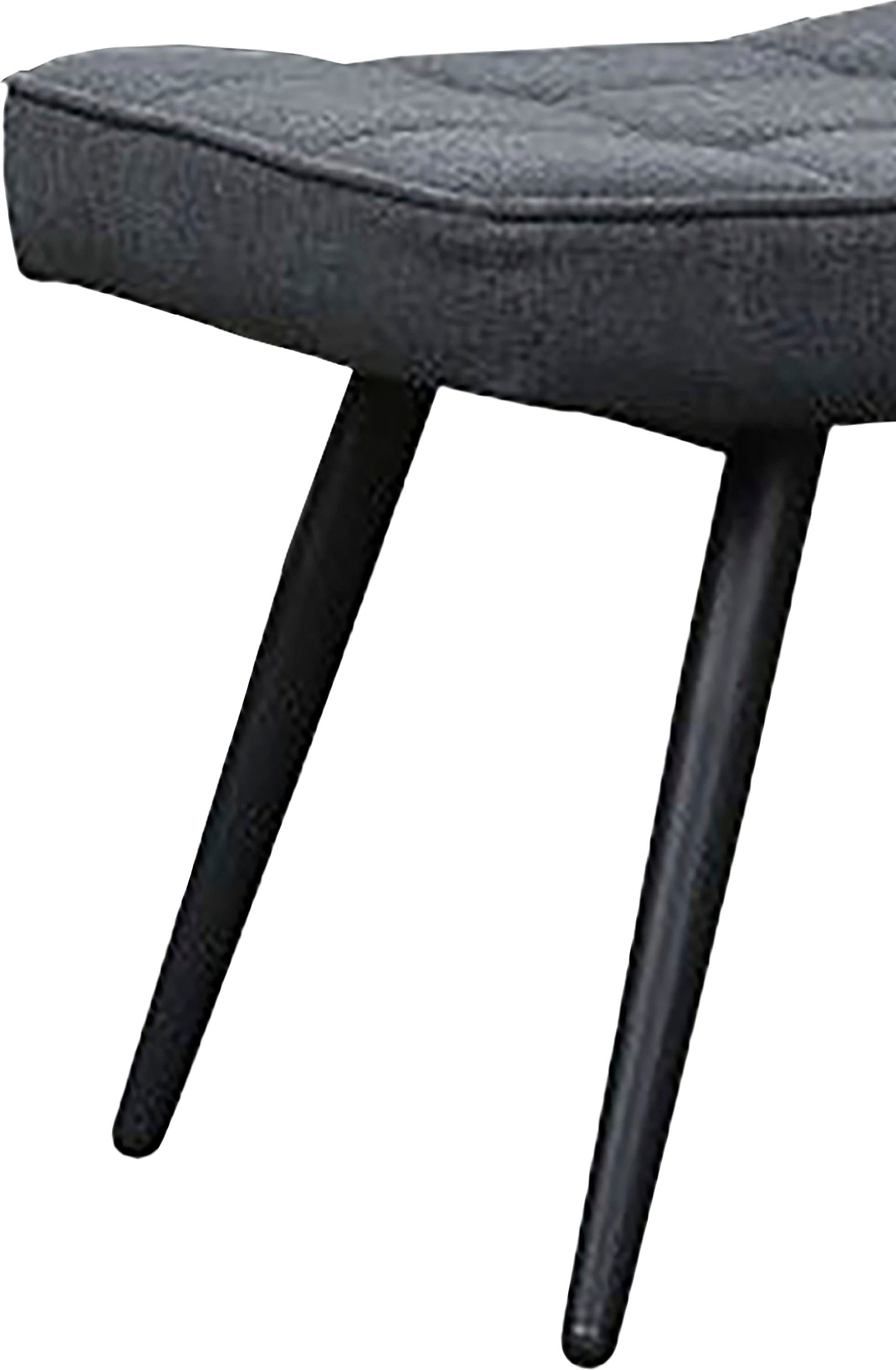 oder in Webstoff | mit Samt ohne Sessel Cord, (1-St), schwarz wahlweise oder byLIVING Uta schwarz Hocker,