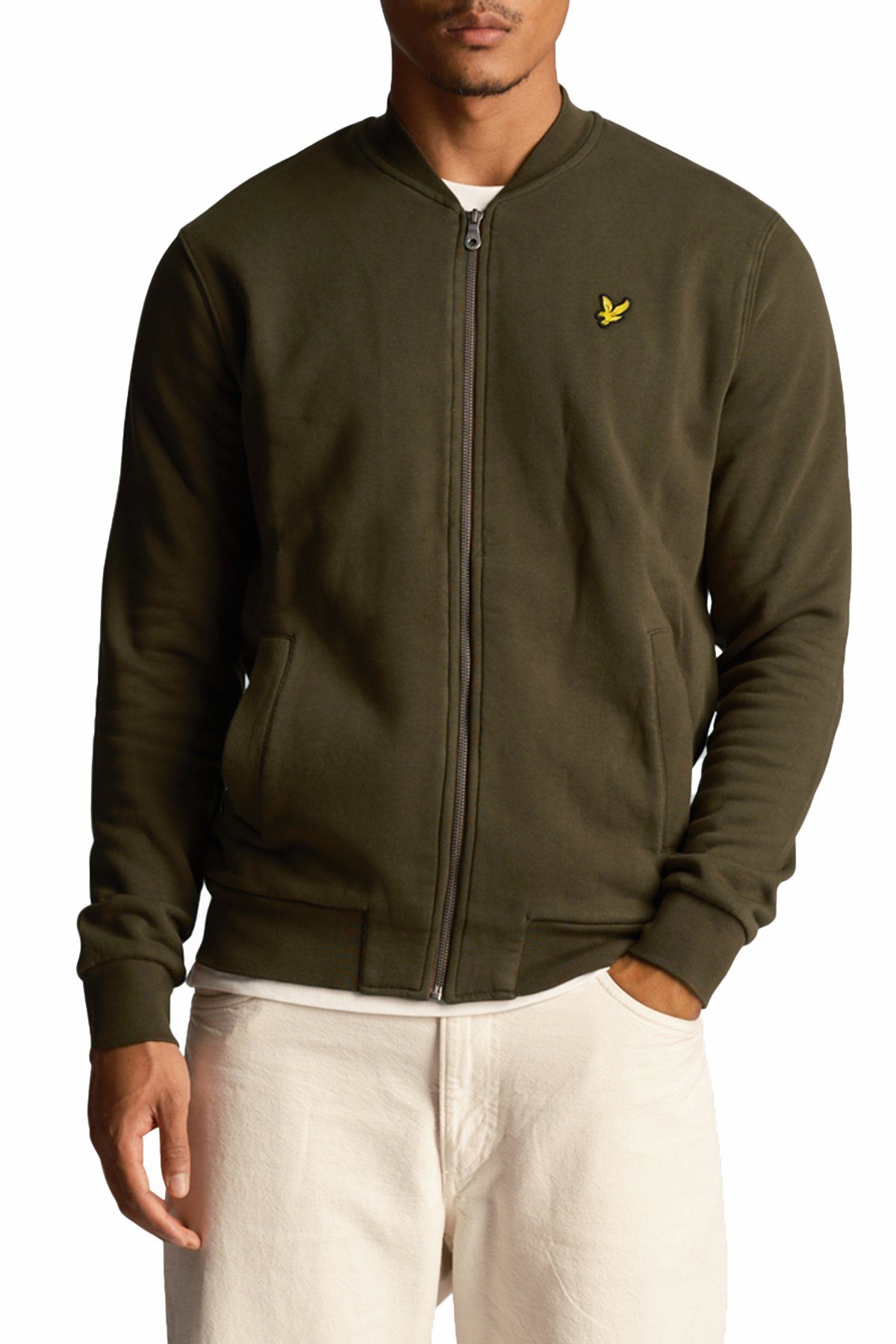 Lyle & Scott Sweatjacke Mit Reißverschluss Olivgrün