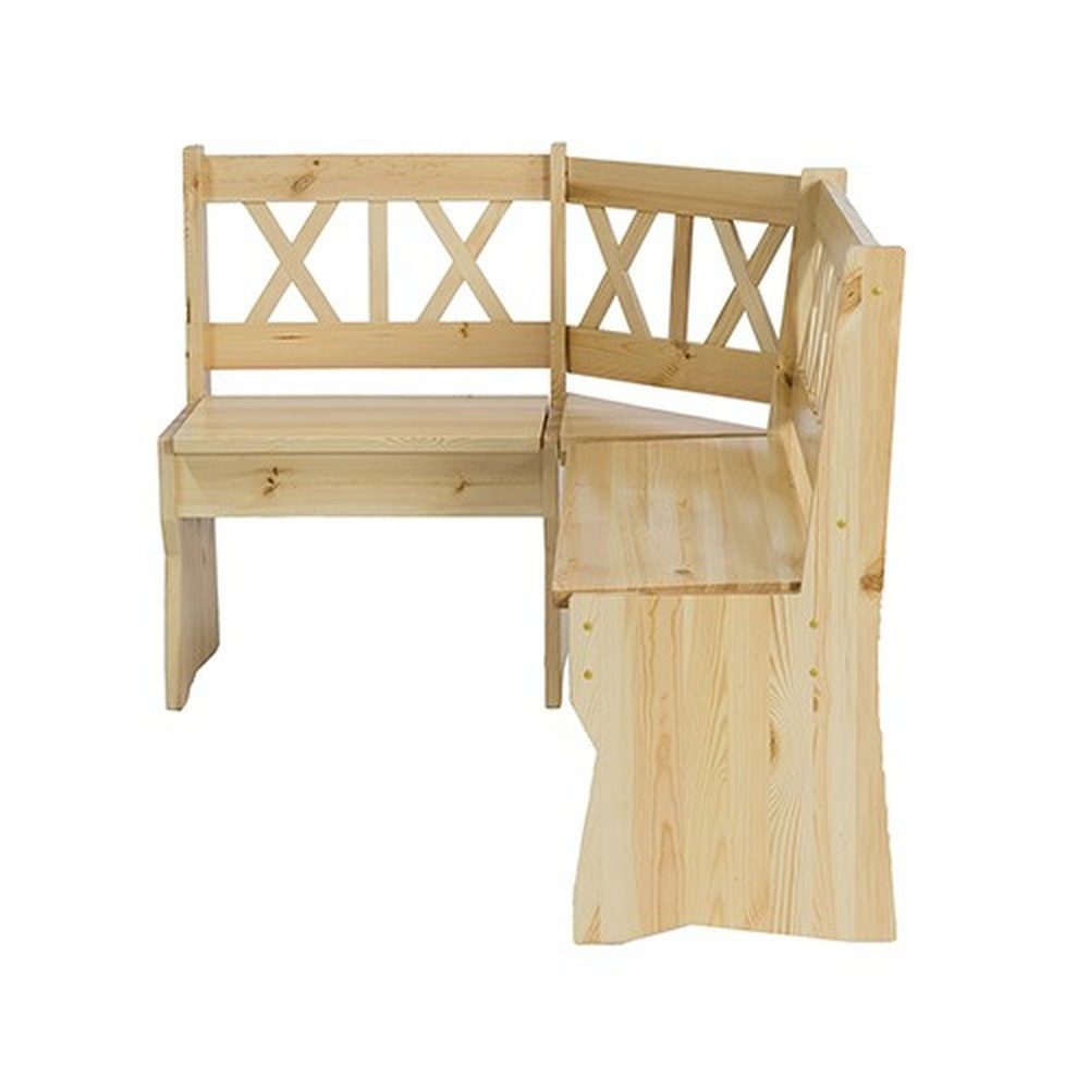 JVmoebel Eckbank Massive Holzbank aus Echtholz für den Essbereich (1-St), Made in Europa