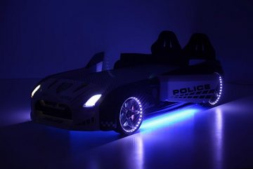 Möbel-Lux Autobett GT-V Police, mit Sound Sirene und Bluetooth