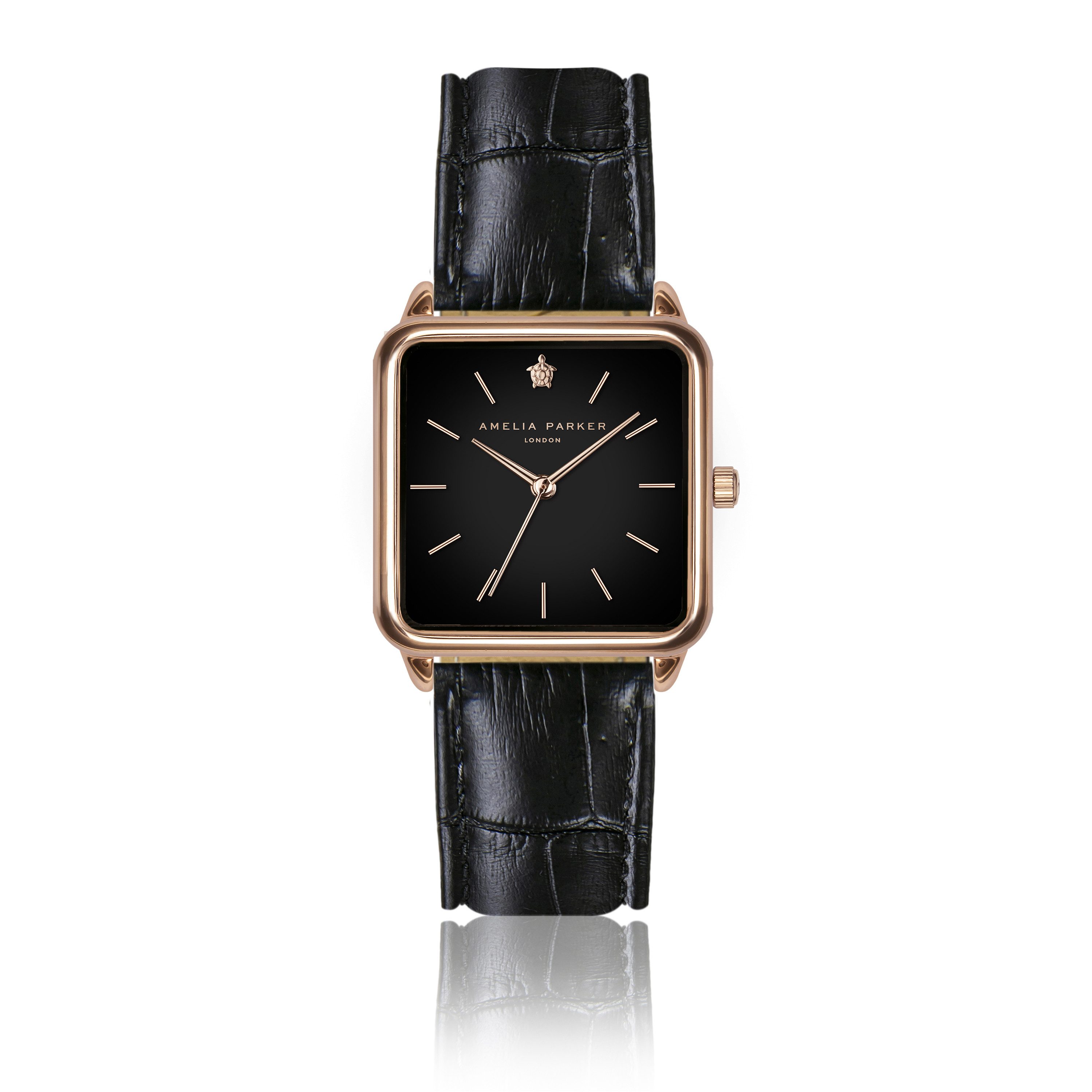 AMELIA PARKER Quarzuhr AC7-S078R Night Plaza Black Leather