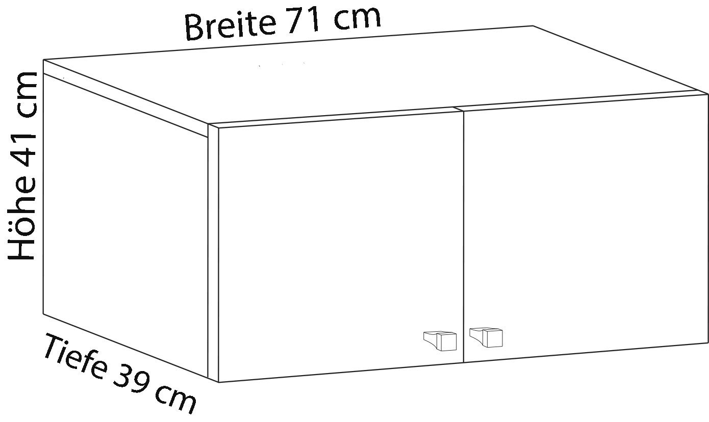 VCM Kleiderschrank Schlafzimmerschrank Vandol B. 70 x H. 218 x T. 40 Holz Kleiderschrank, erweiterbar