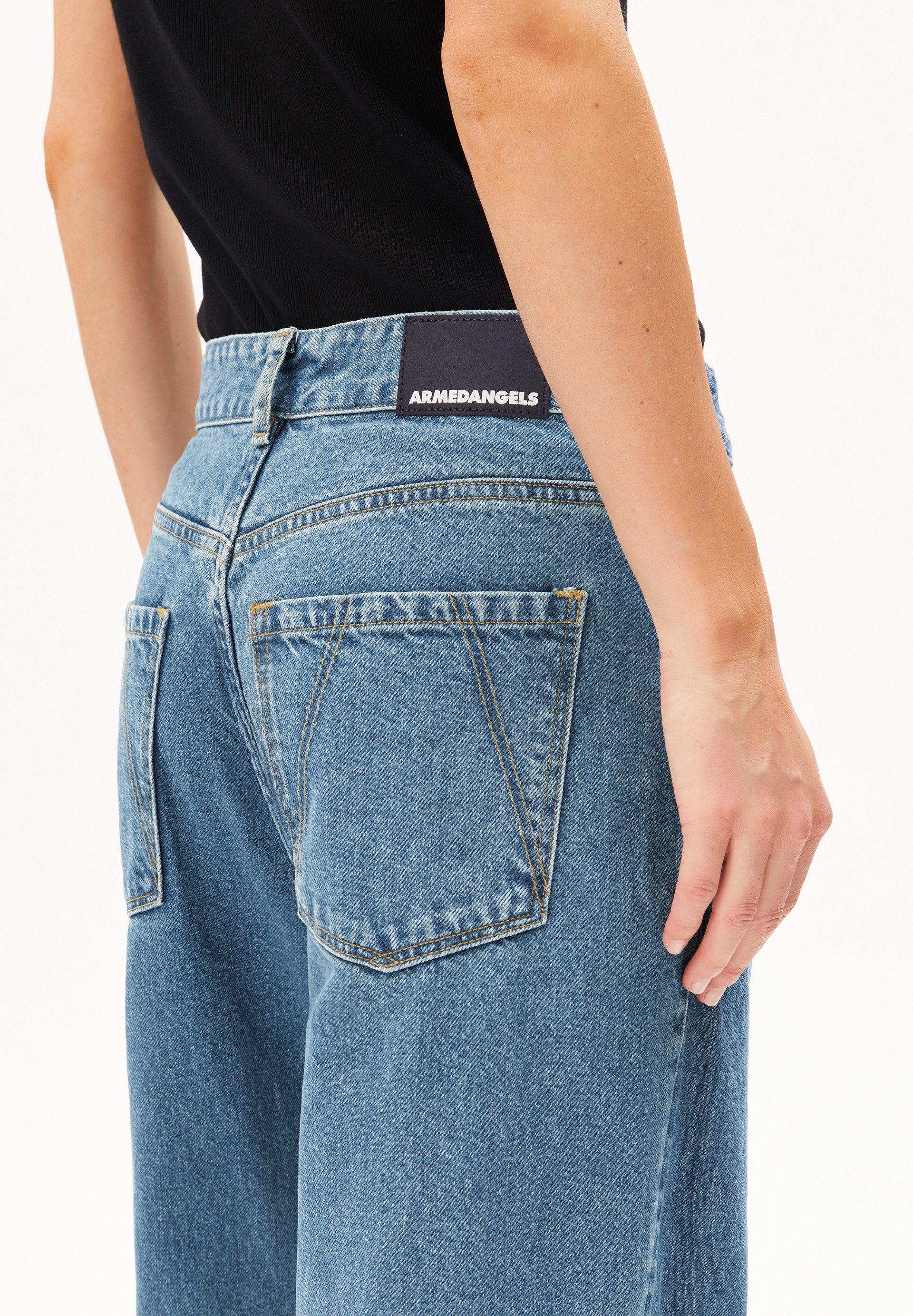 Armedangels Boyfriend-Jeans HAAYI Baggy Jeans recycelte Baumwolle (Non-Stretch) Low waist