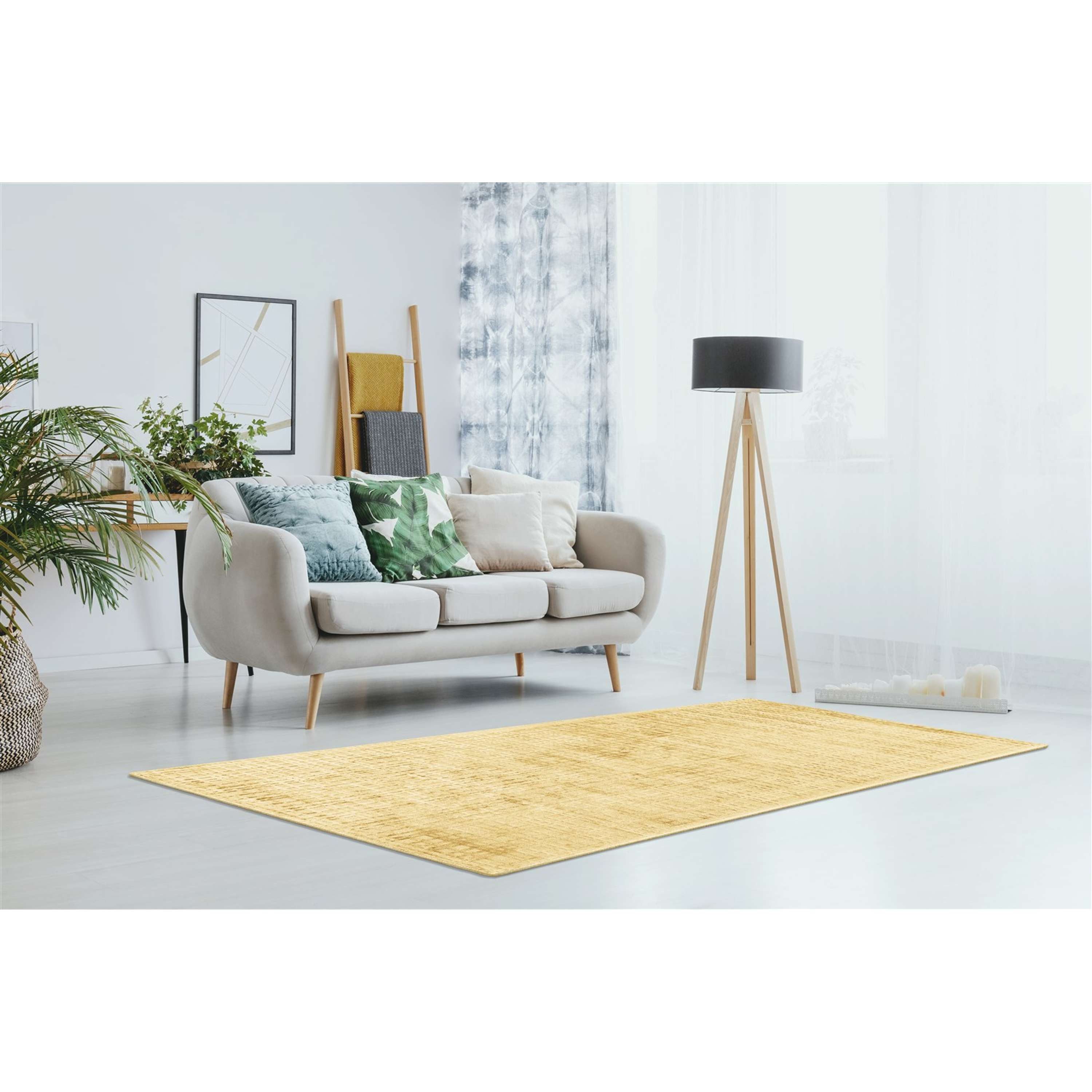 Qiyano Teppich Kurzflorteppich Carolina 100 Gold günstig online kaufen