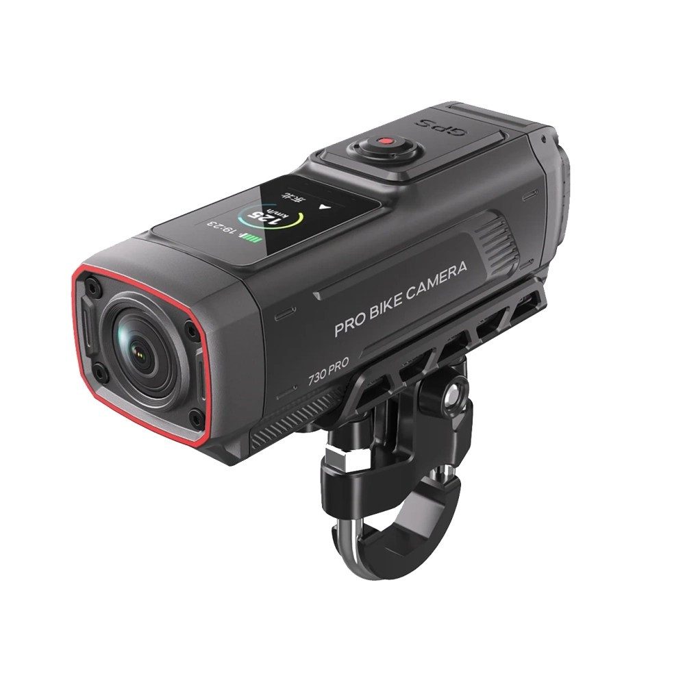 AKEEYO Lenkerkamera Fahrradkamera Motorradkamera Dashcam (4K, Bluetooth, WLAN, 186 g leicht, 4K, Sony-Sensor, GPS, EIS, IP66, WLAN)