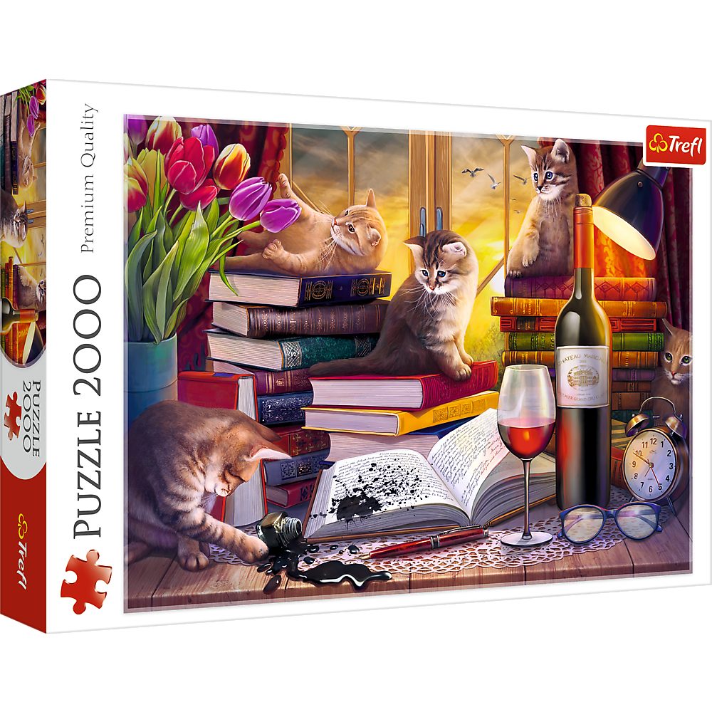 Trefl Puzzle Trefl, Katzenabend, 2000 Teile Puzzle, 2000 Puzzleteile