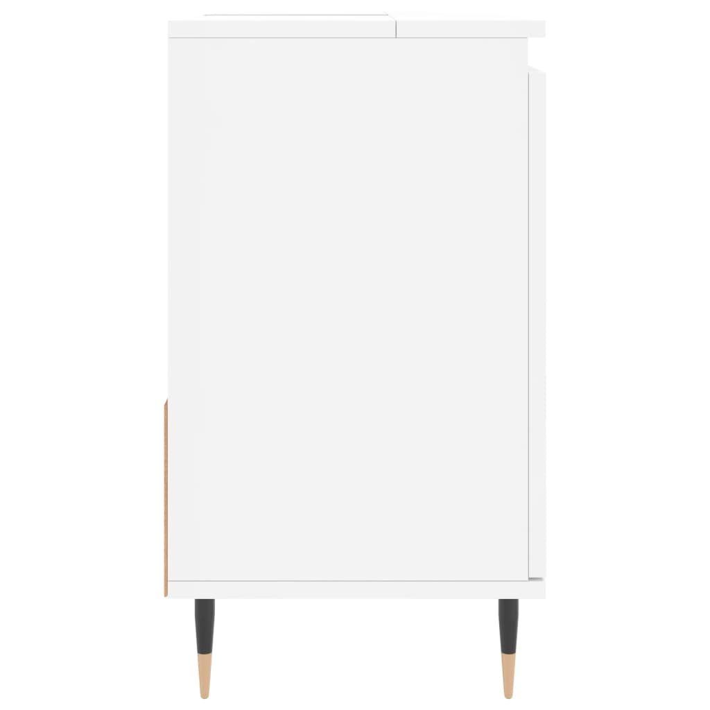 (1-St) cm 65x33x60 Weiß vidaXL Badschrank Holzwerkstoff Badezimmerspiegelschrank