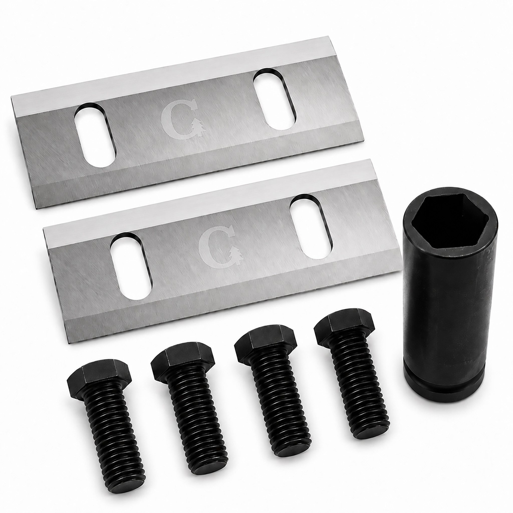 ECI Tools Häckslermesser ECI Messer-Montage-Komplett-Kit für FM4DDE FM6DD Gartenhäcksler (Vorteilspack), Komplett-Paket