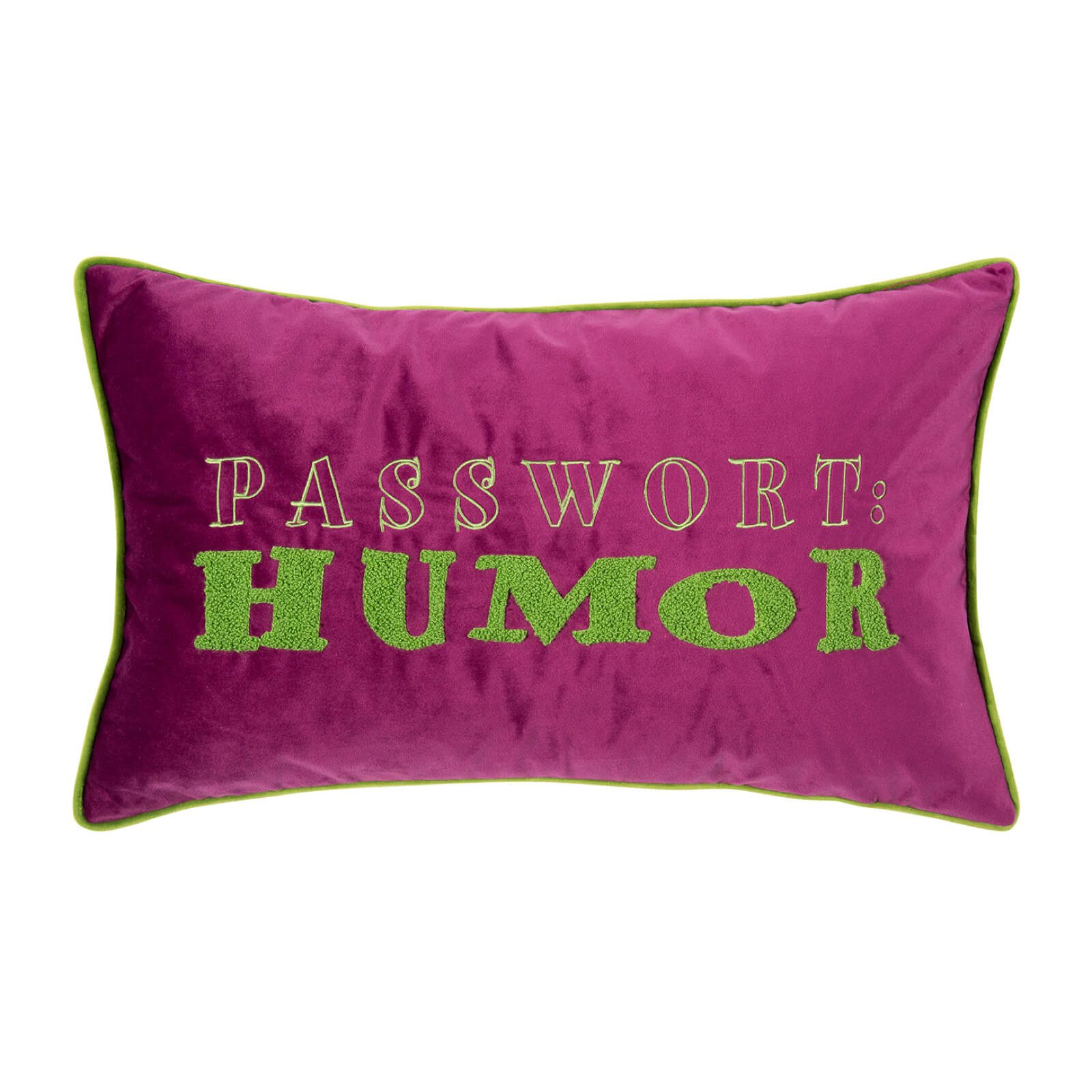 PAD Dekokissen Kissenhülle Letters Humor Green Hot Pink, Spruch, Statement, günstig online kaufen