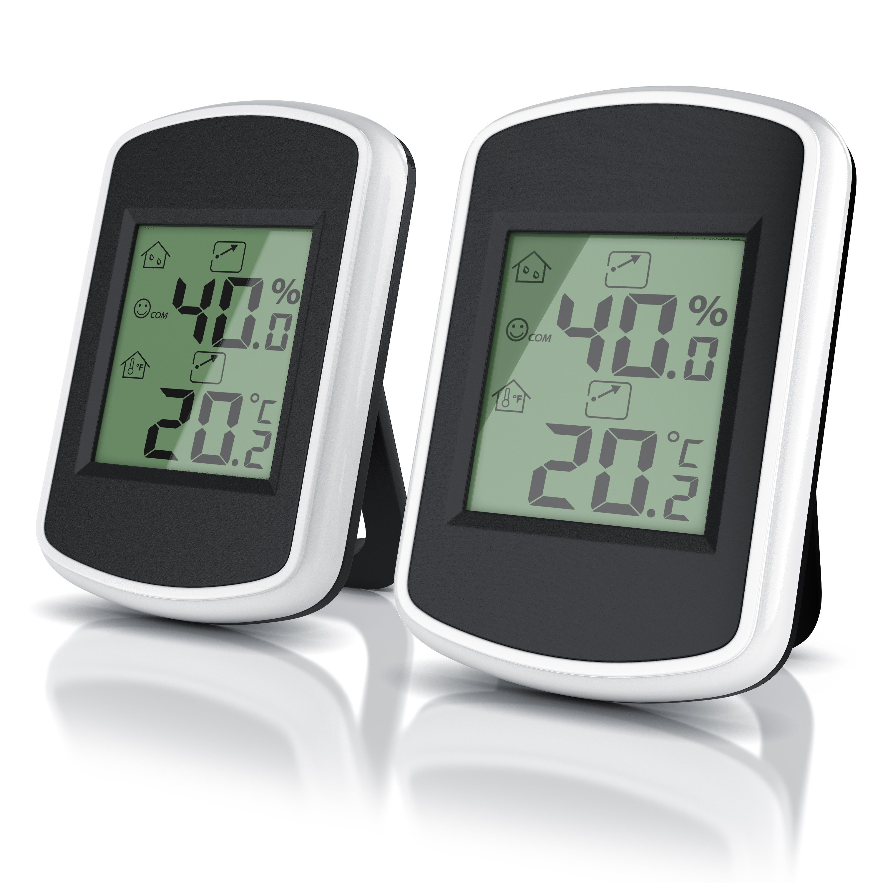 Innenwetterstation 2x Digitales Thermo-Hygrometer, Indikator für Gewächshaus, Wohnzimmer