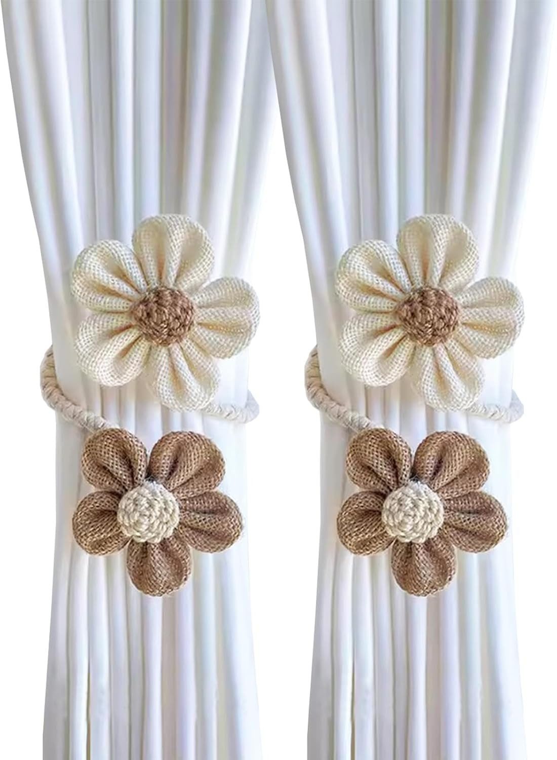 BYSURE Raffhalter, (2-tlg), Niedliche Blumenvorhang-Raffhalter, Boho-Blumen günstig online kaufen