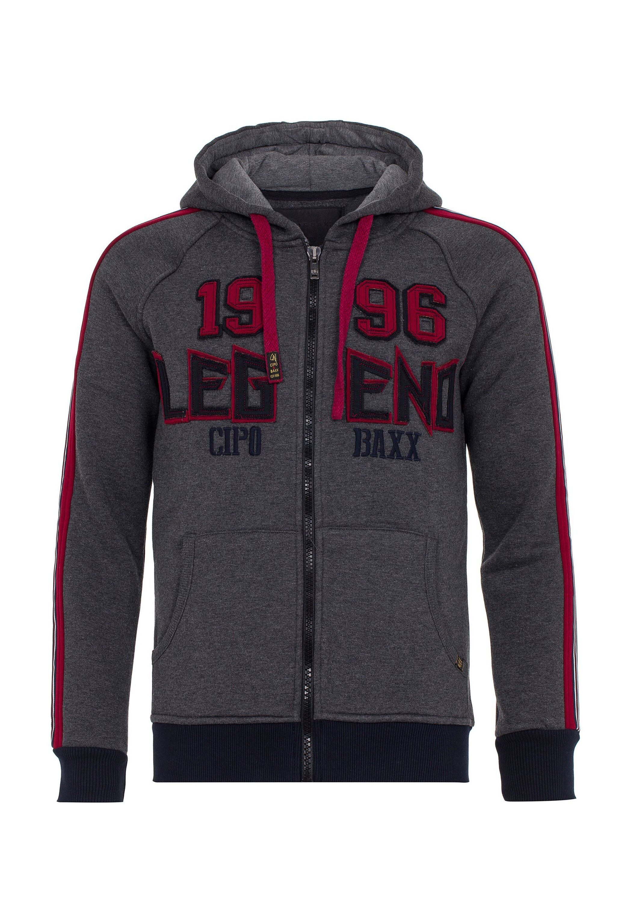 Cipo & Baxx Sweatjacke Sweatjacke (1-tlg) Mit lässiger Kapuze, CL357 günstig online kaufen
