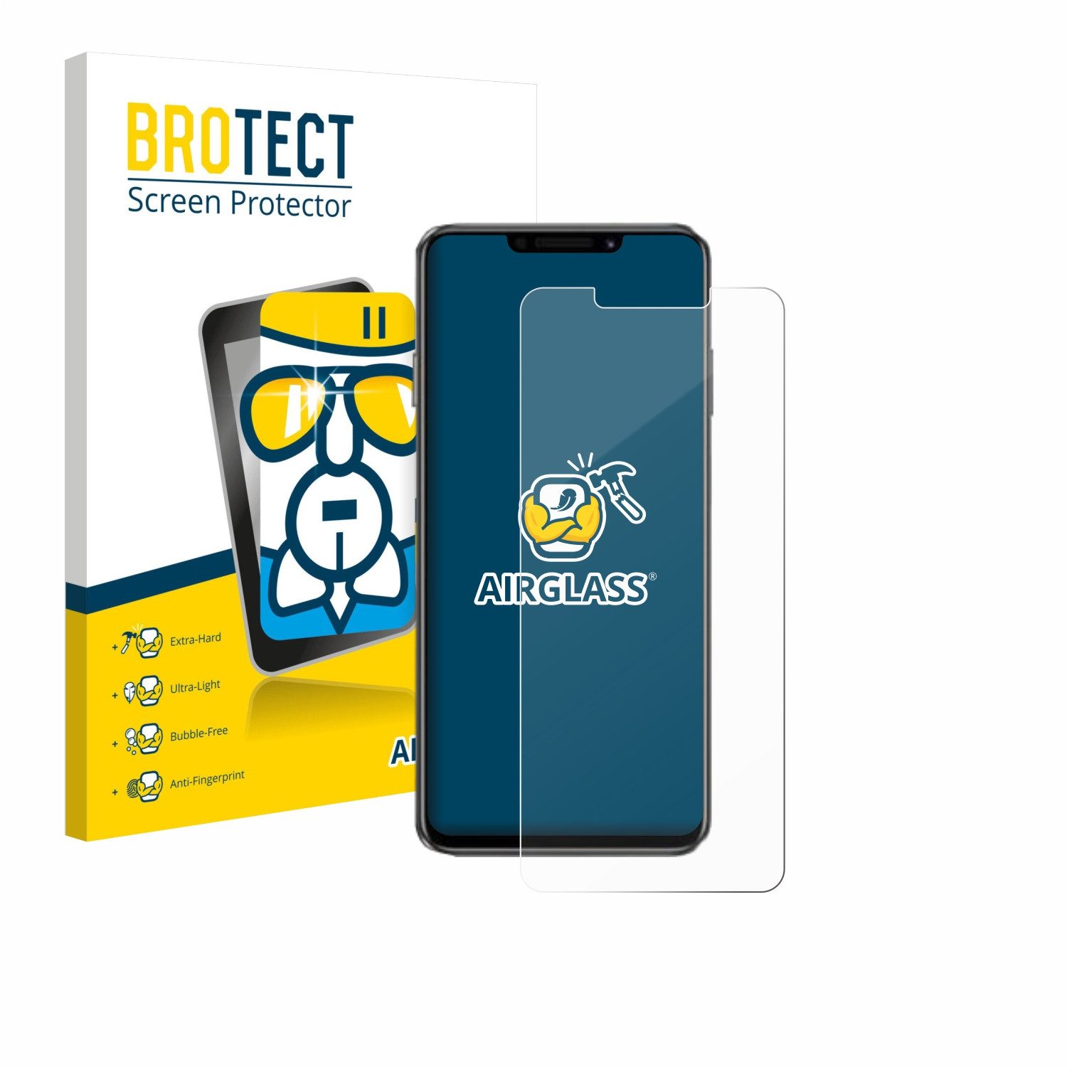 BROTECT Displayschutzglas Folie für Huawei Enjoy 60X, Schutzfolie Glas Panzer Display Schutz klar
