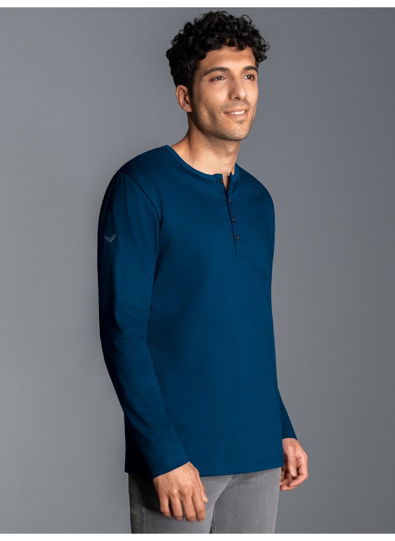 Longsleeve TRIGEMA Langarmshirt mit Knopfleiste