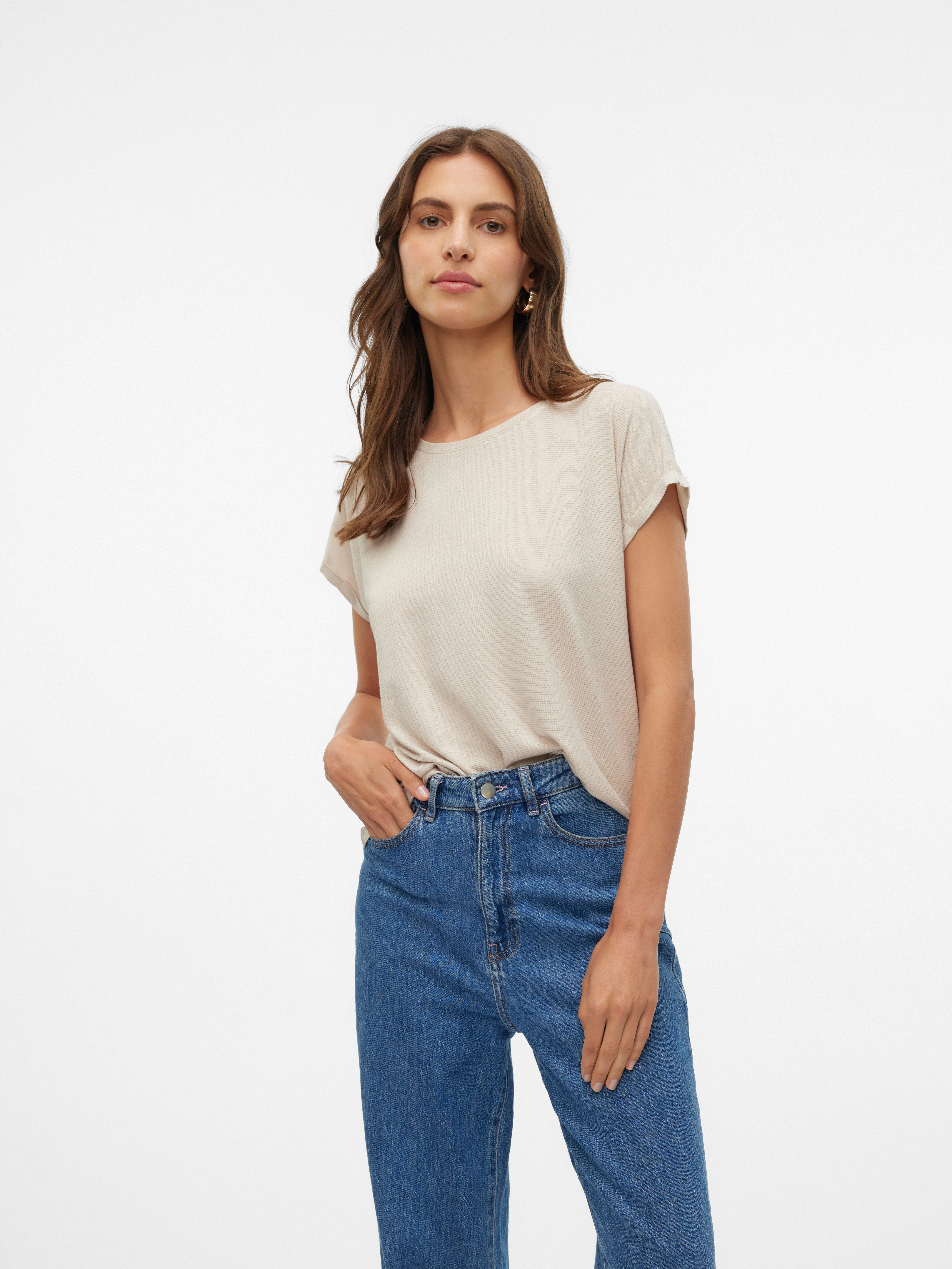 Vero Moda Rundhalsshirt VMLAVA PLAIN SS günstig online kaufen