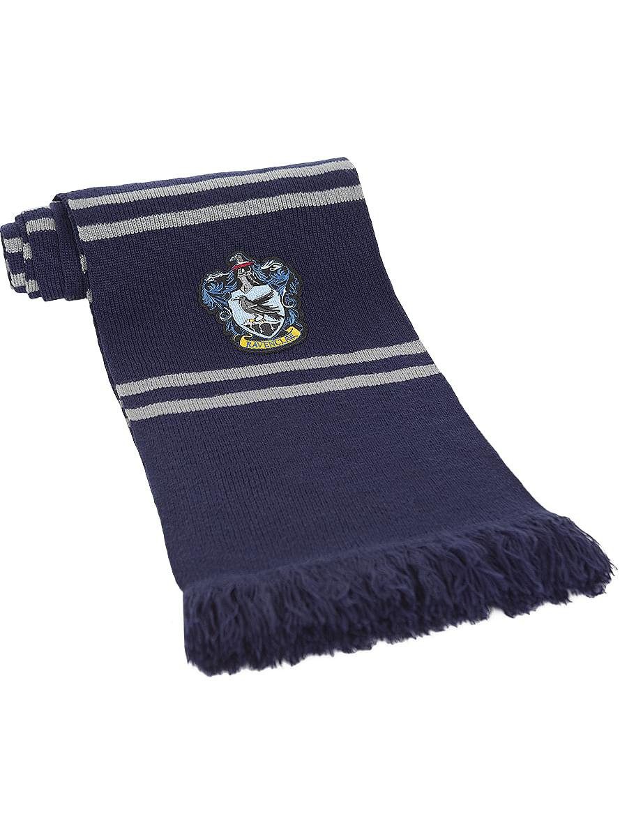 Funidelia Zauberer-Kostüm Harry Potter – Ravenclaw Schal, Hogwarts-Schal in den Farben des Hauses Ravenclaw