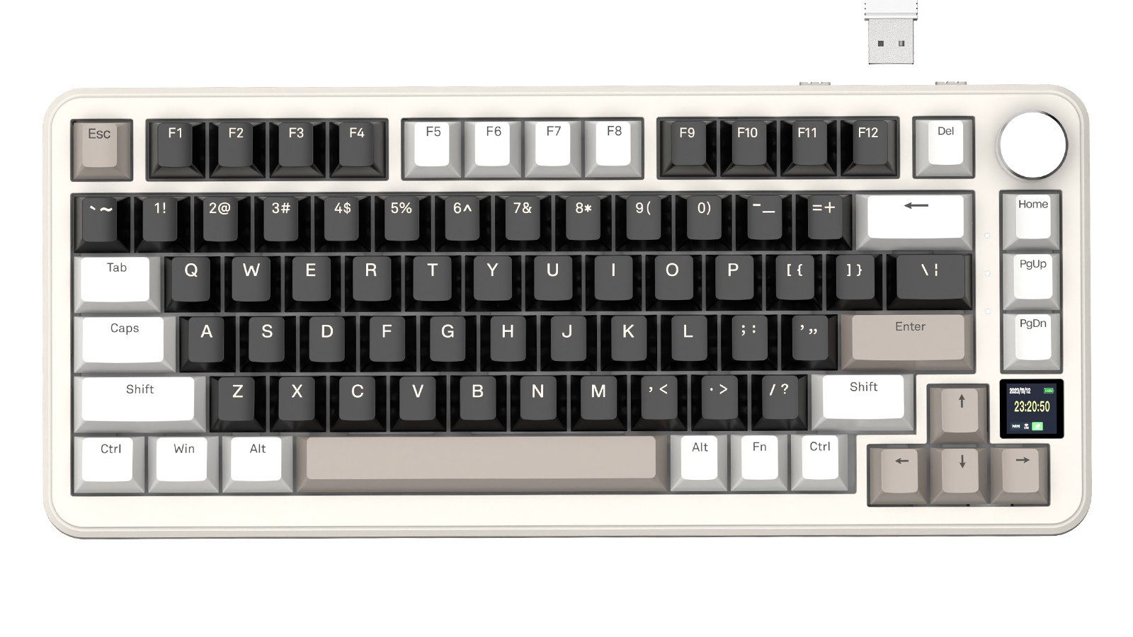 ATTACK SHARK X85PRO Mechanische Tastatur mit drei Modi,TFT-Bildschirm Gaming-Tastatur (75 % CNC-Knopf, 5-lagige Polsterung, Hot-Swap-Linearschalter, RGB)