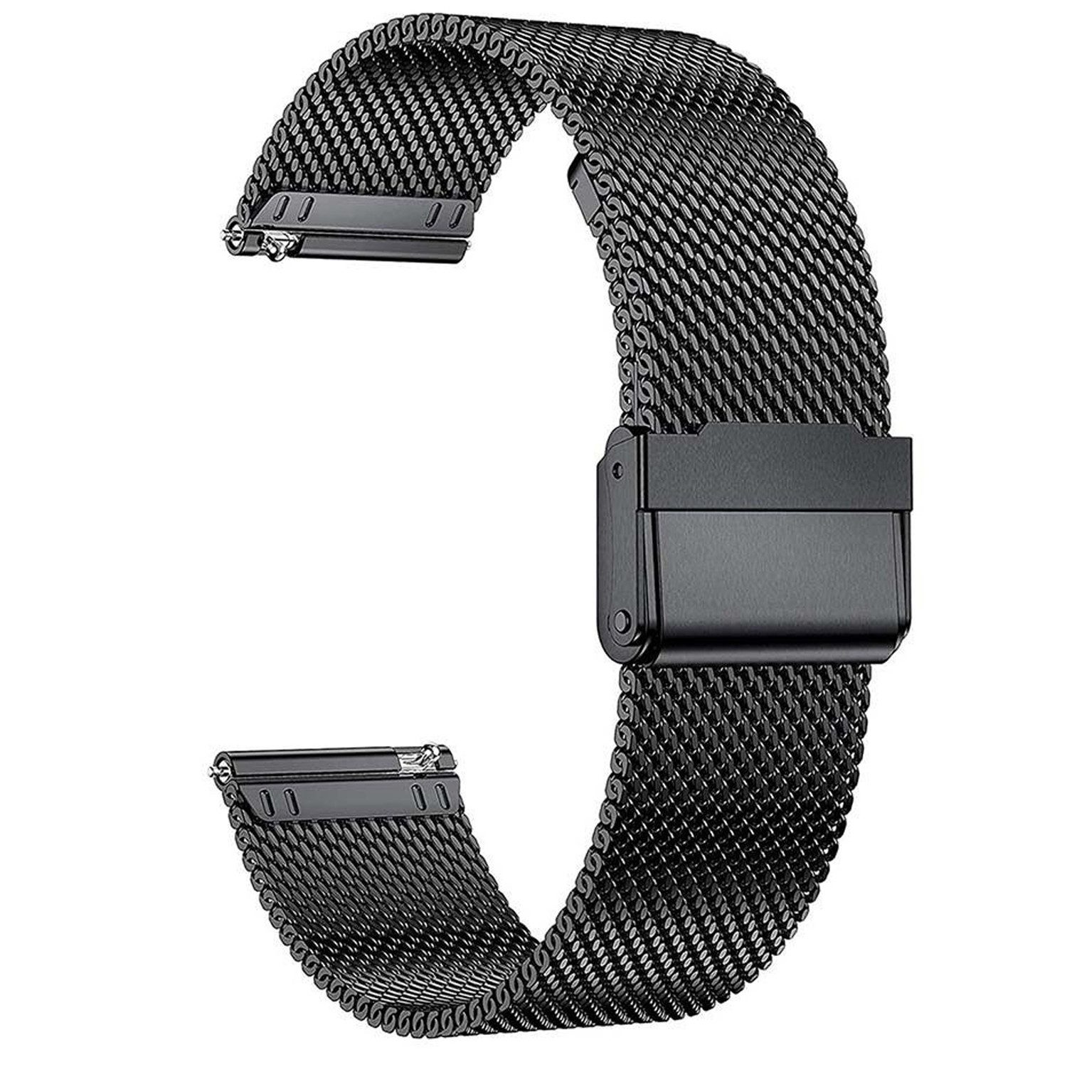 BOOD Uhrenarmband 20/22mm Uhrenarmband,Mesh-Edelstahl,Interlock-Sicherheitsverschluss