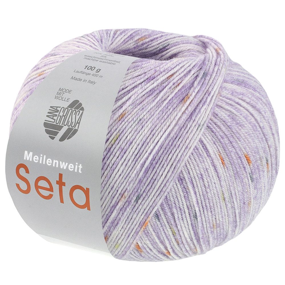 LANA GROSSA MEILENWEIT 100 g SETA BORNEO Häkelwolle, 420 m (Weiches 4-fach Sockengarn mit Seide-Anteil), 100 g
