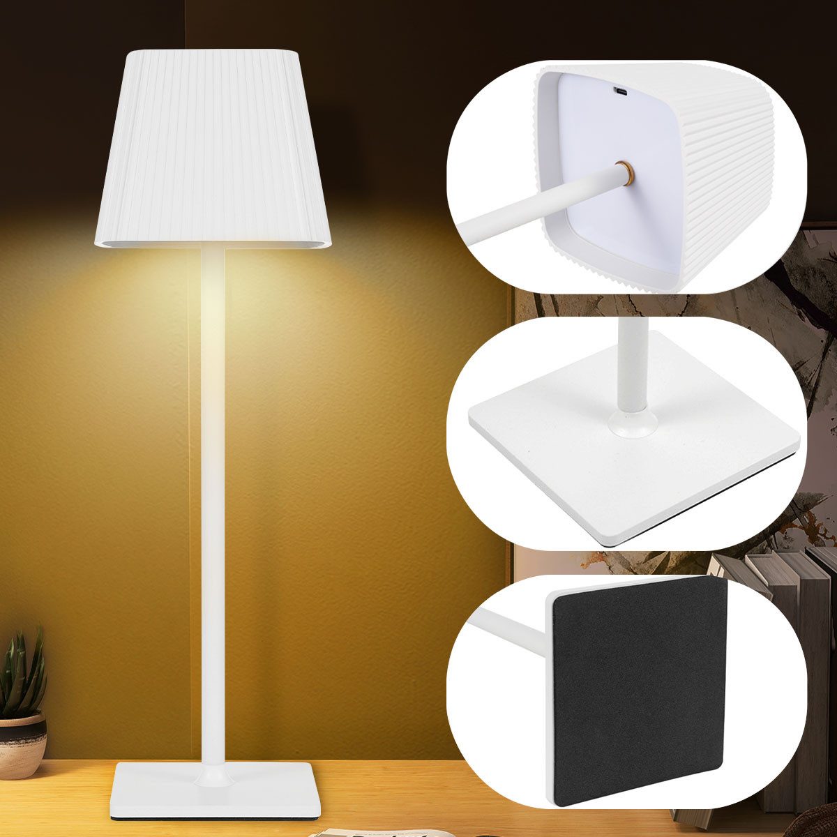 MULISOFT LED Tischleuchte Tischleuchte Kabellos Touch günstig online kaufen