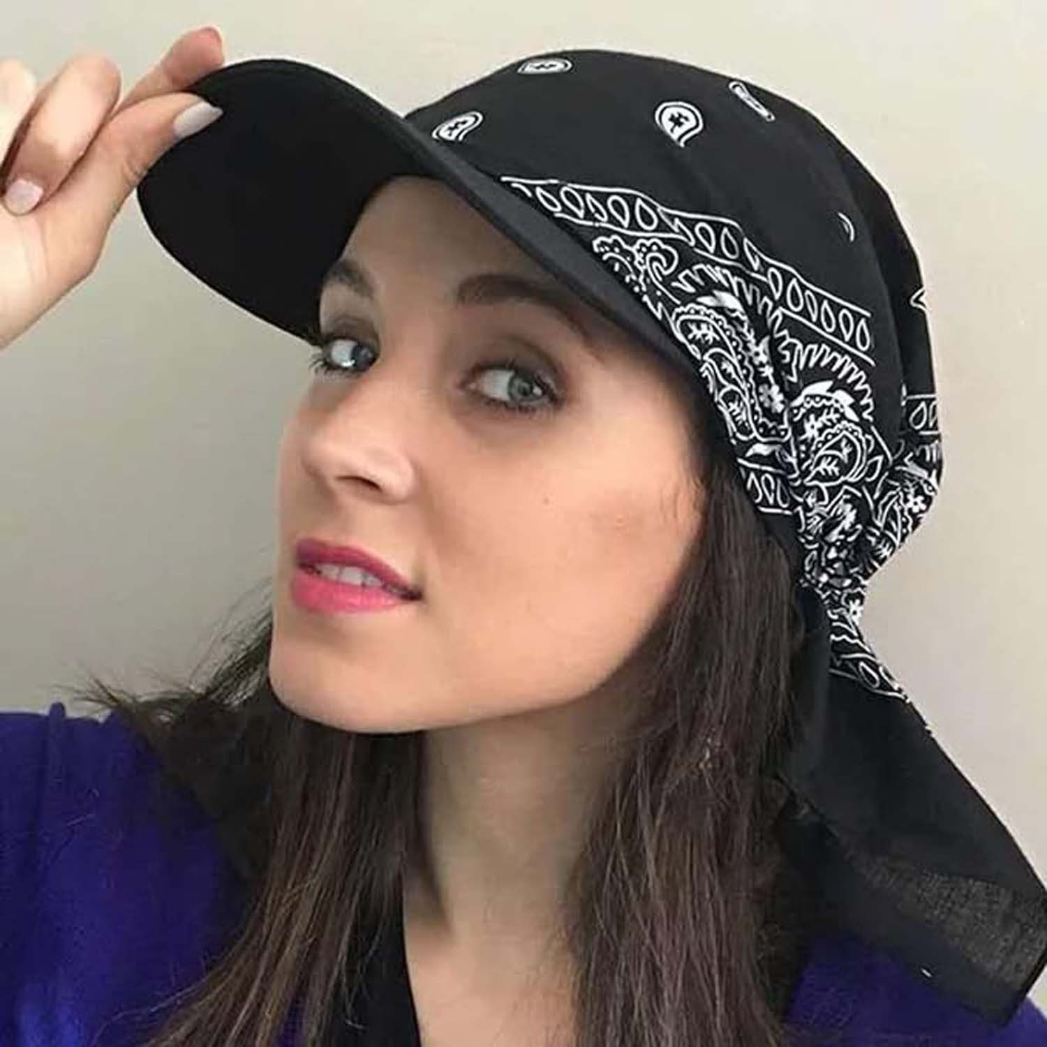 Zaewry Baseball Cap Bandana Cap mit Schleifenbindung Damen,leicht und weich – Bild 3 von 5
