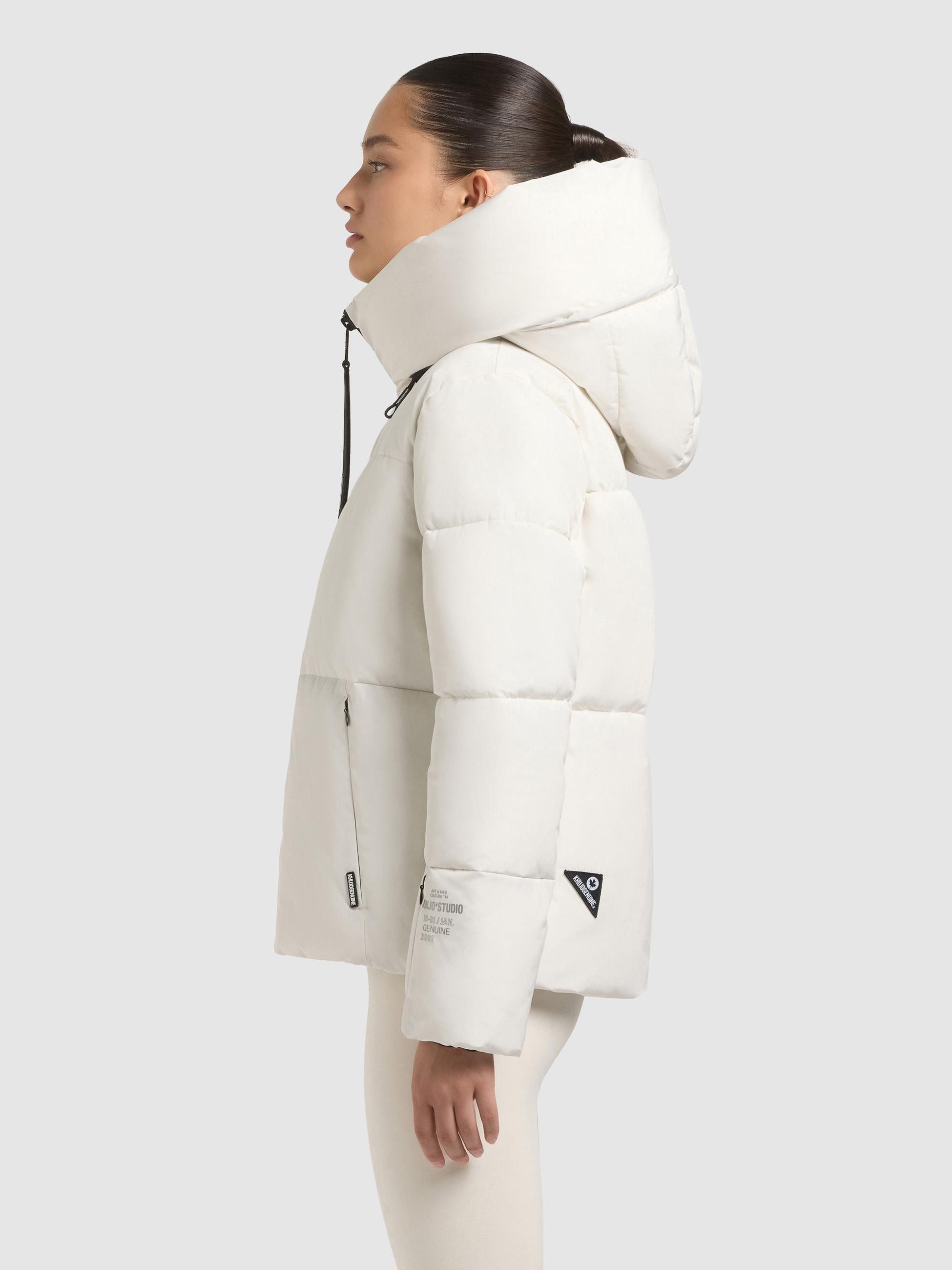 khujo Steppjacke Audrey Matt Warme Winterjacke mit verstellbarer Kapuze