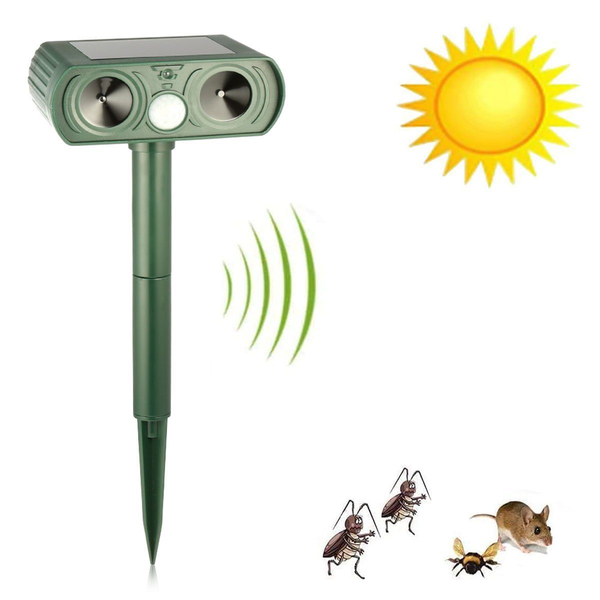 Ultraschall-Tierabwehr Ultraschall Solar Tiervertreiber Mouse Reptil