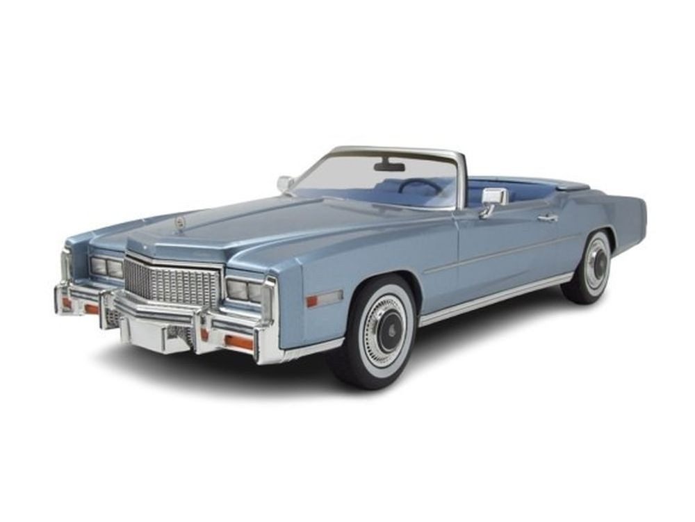 MCG Modellauto Cadillac Eldorado Convertible 1976 hellblau metallic, Maßstab 1:18