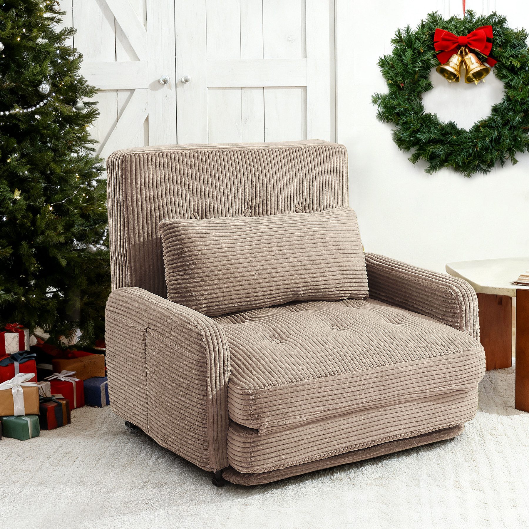 HomeMiYN Ohrensessel Sesselbett für eine Person – mit inkludiertem Komfortk günstig online kaufen