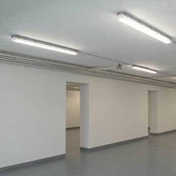 etc-shop LED Deckenleuchte, Leuchtmittel inklusive, Kaltweiß, Tageslichtweiß, Wannenleuchte Garagenlampe Deckenlampe LED 6400K L 127,5cm 3er Set