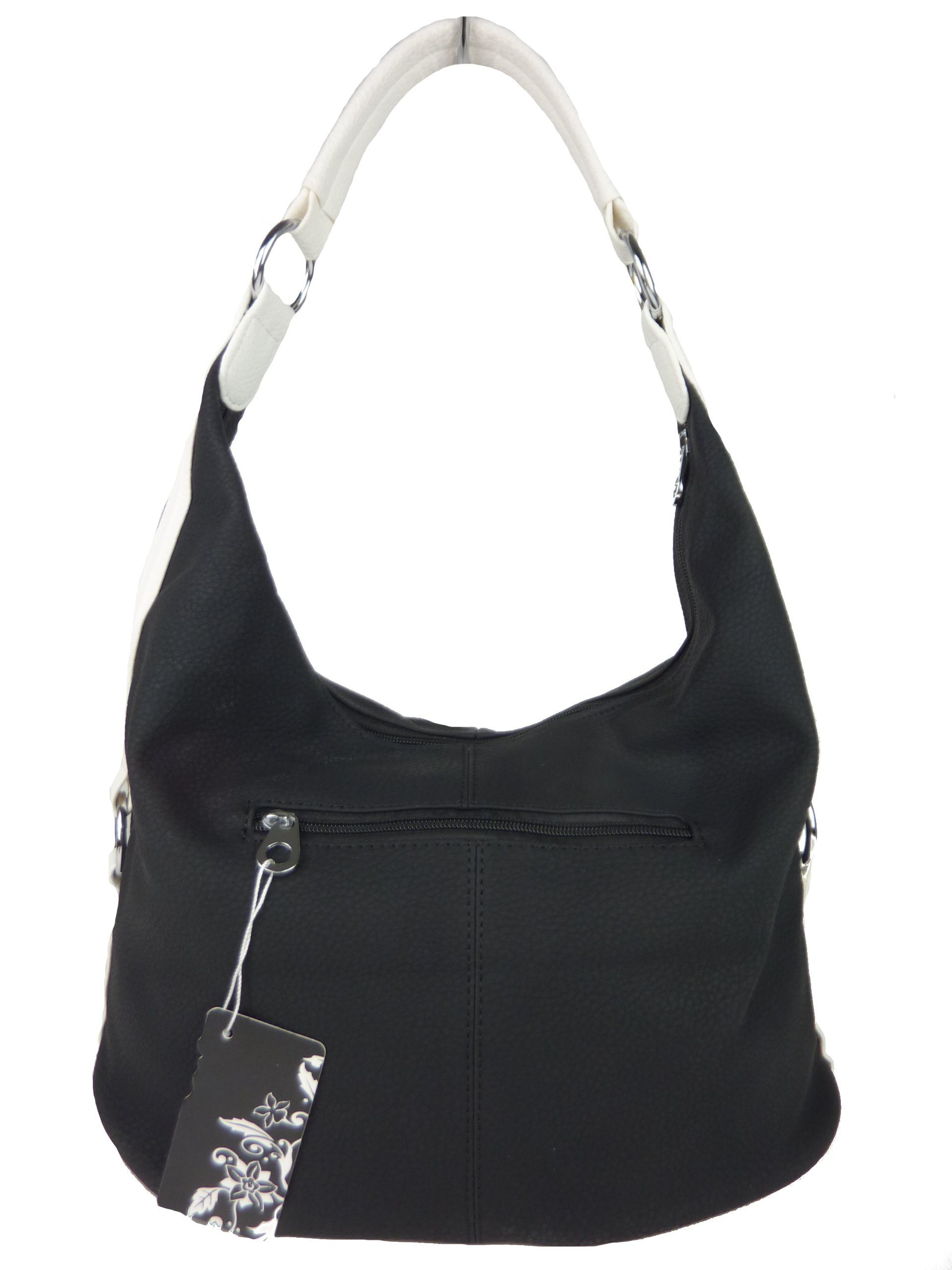 Taschen4life Handtasche Damen Tasche Shopper Cora 8394 Schultertasche, abnehmbarer Umhängeriemen, mittelgroß
