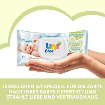 UNI BABY feuchtes Toilettenpapier Feuchttücher Feuchtes Toilettenpapier, 100% Natürliche Babytücher