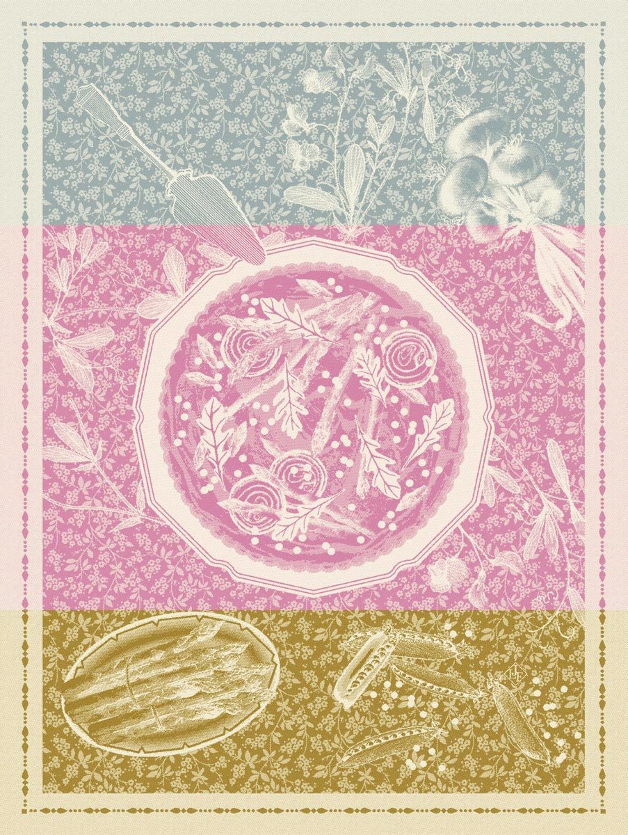 Le Jacquard Francais Geschirrtuch Geschirrtuch Tarte Printanière Gourmande 60x80 cm, (1-tlg., 1 x Geschirrtuch), jacquard-gewebt