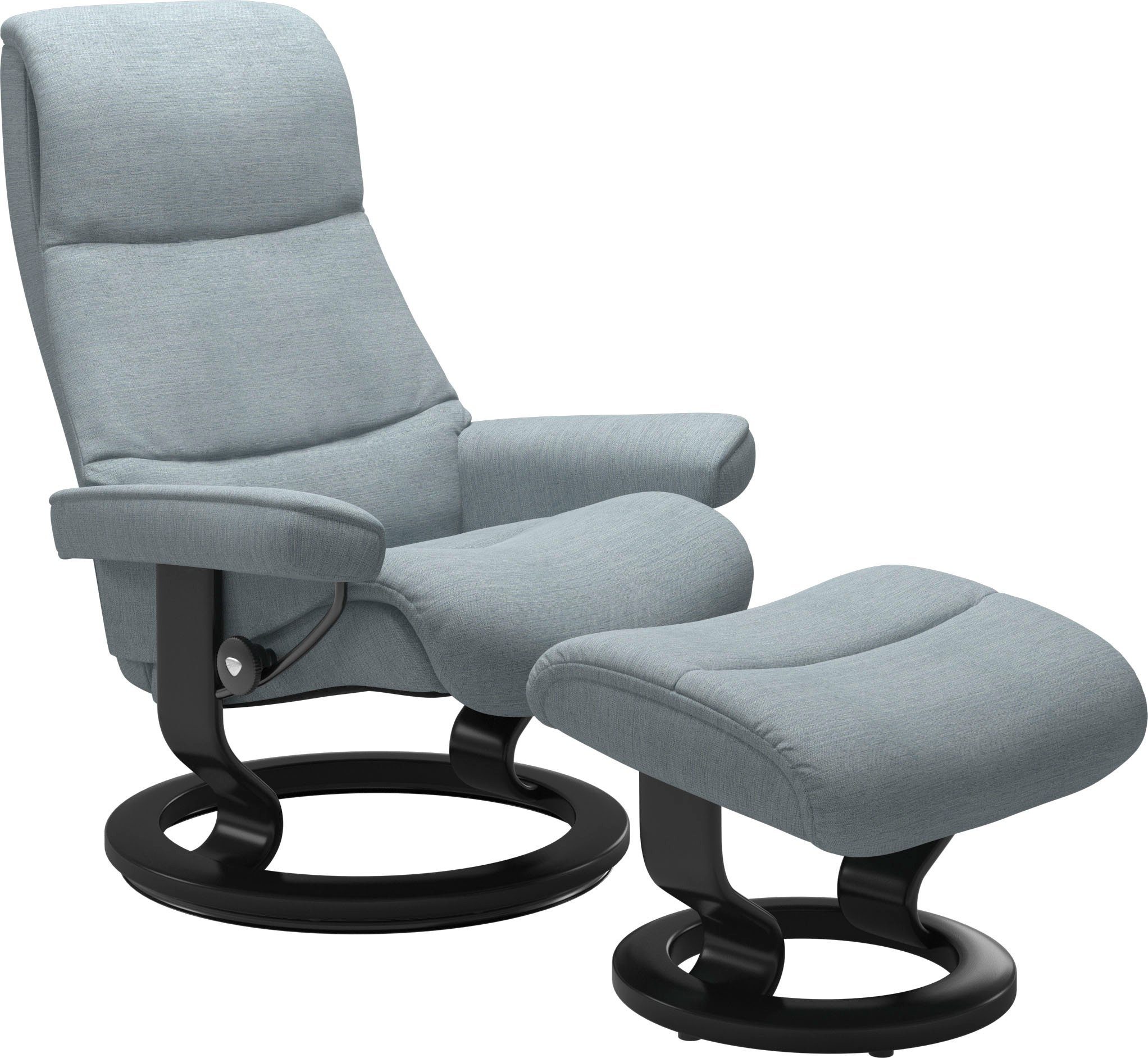 Stressless® Relaxsessel View (Set, Relaxsessel mit Hocker), mit Classic Base, Größe S,Gestell Schwarz