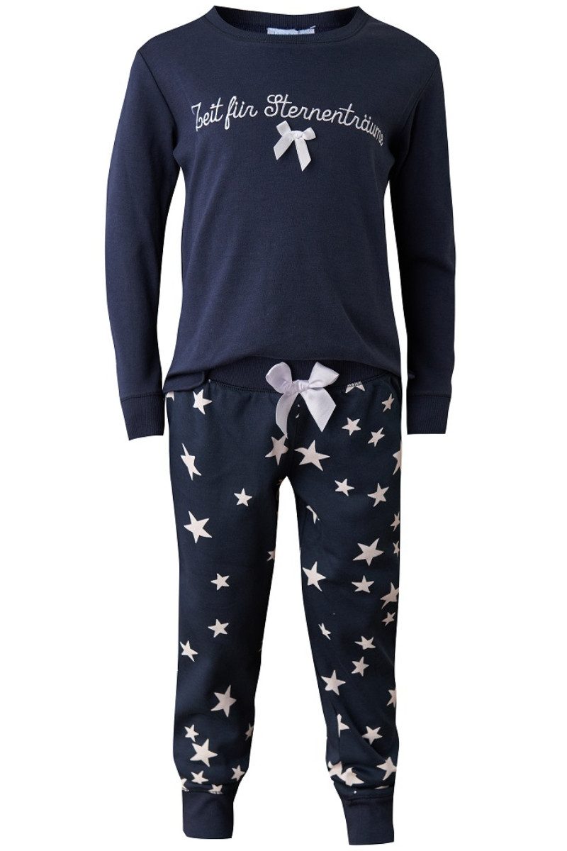 Pyjama Schlafanzug Kinder - STERNENTRÄUME - marine