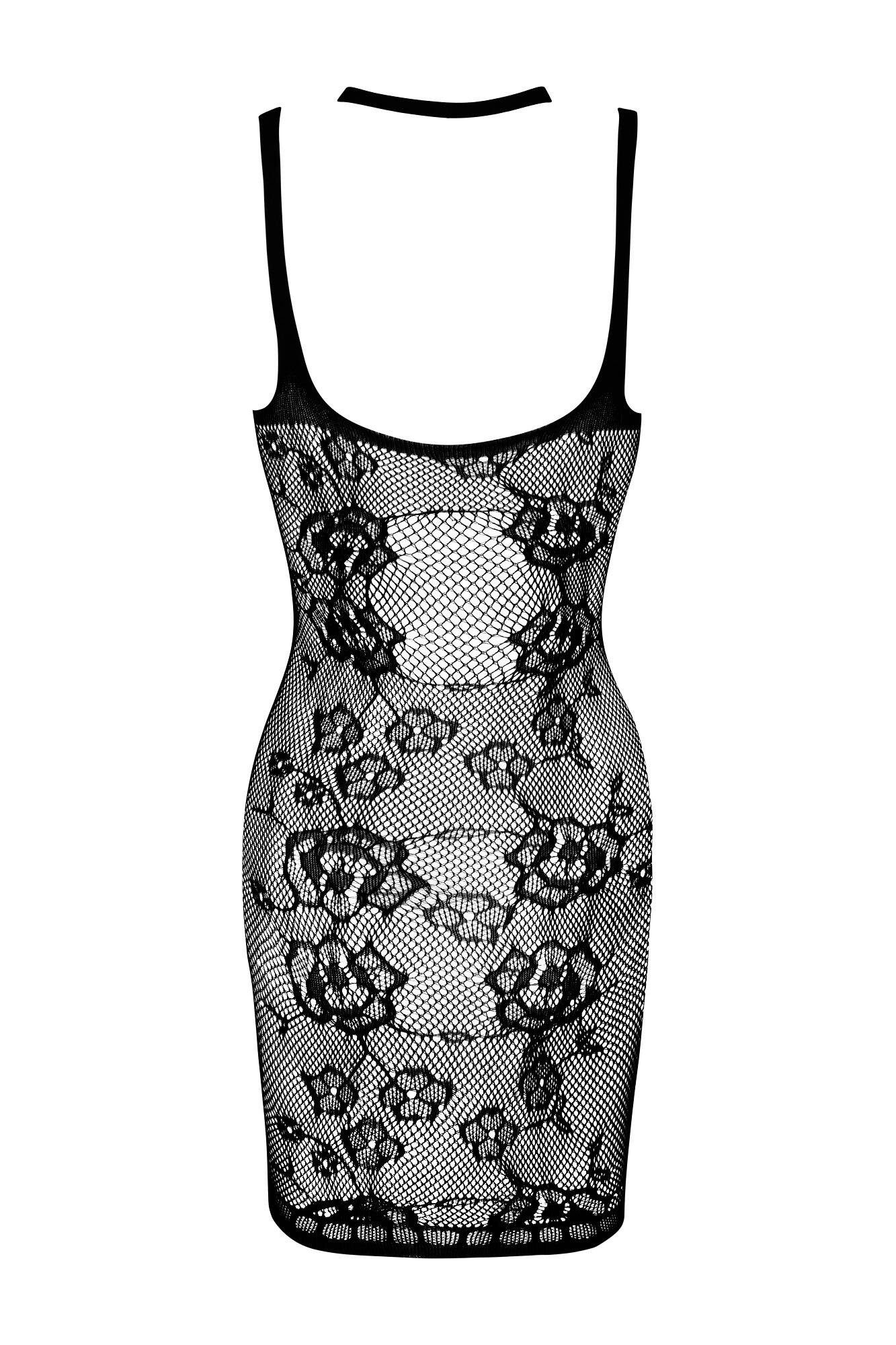 Beauty Night Fashion Netzkleid Netzkleid Anya schwarz Minikleid transparent (1-tlg)
