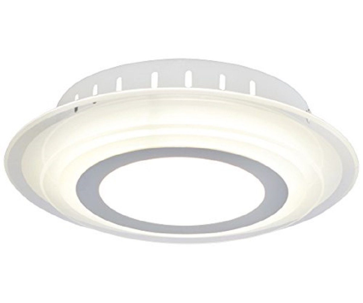 näve Aufbauleuchte LED Deckenleuchte 17,5W/230V Weiß Metall Glas 1750lm Ø30cm Höhe 7,5cm