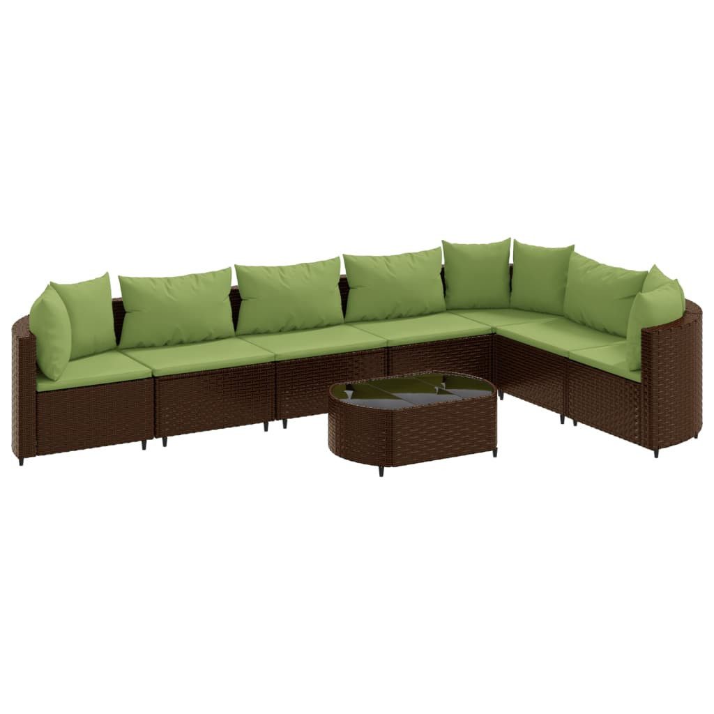 vidaXL Gartenlounge-Set 8-tlg. Garten-Sofagarnitur mit Kissen günstig online kaufen
