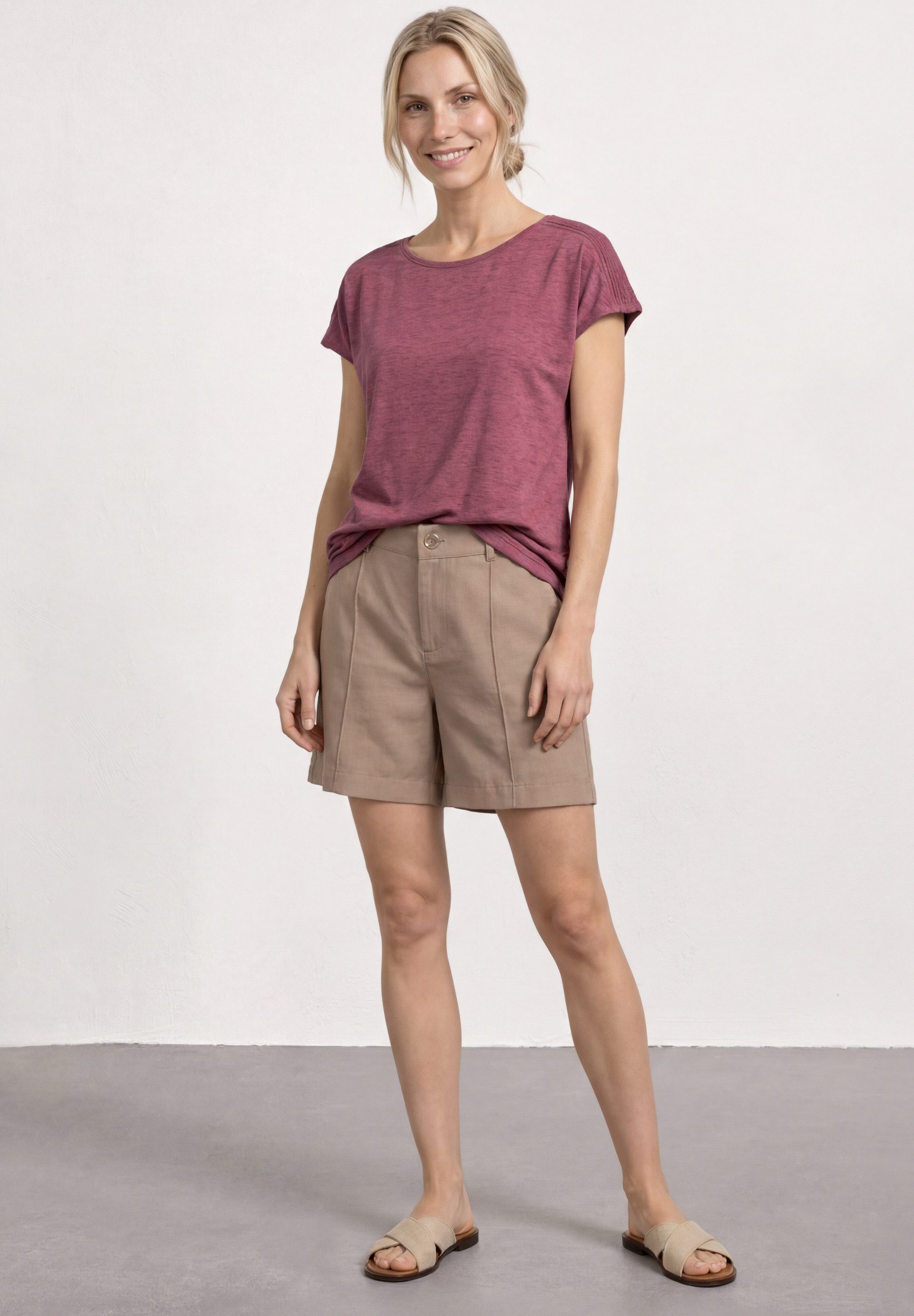 STREET ONE T-Shirt aus softem Materialmix