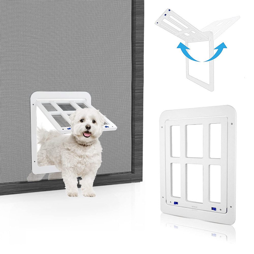 Ledander Katzenklappe Haustierklappe für Fliegengitter, Katzenklappe Innentür Aussentür, Hundeklappe mit Magneten, Katzenklappe, Fliegengittertür