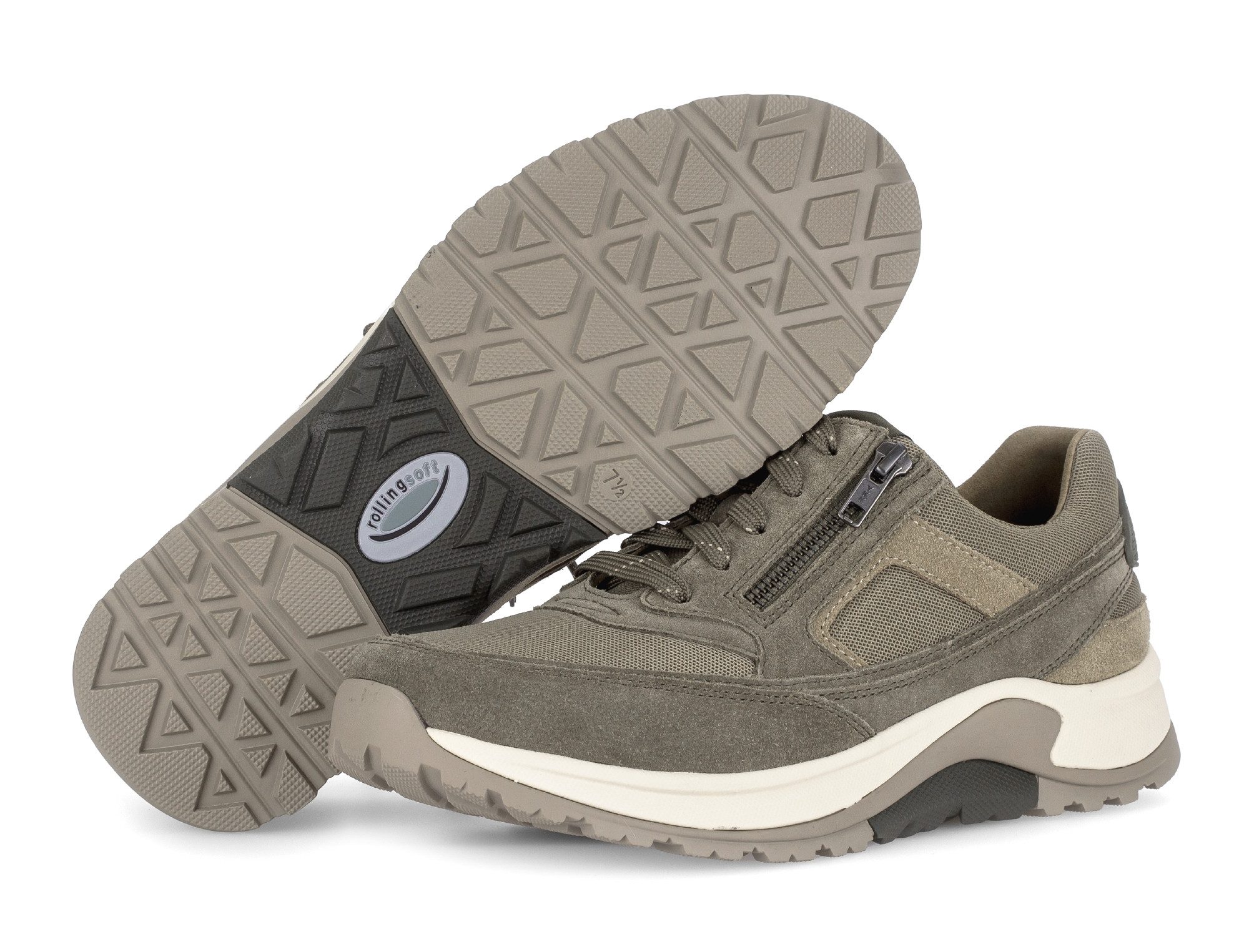 rollingsoft Keilsneaker, Schnürschuh, Halbschuh, Freizeitschuh, Außenreißverschluss, G-Weite