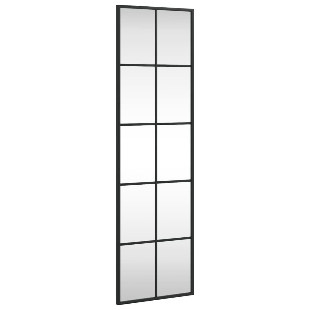 furnicato Wandspiegel Minimalistischer 30 x 100 cm Schwarz (1-St), Hängespiegel mit explosionsgeschützter Folie für das Badezimmer