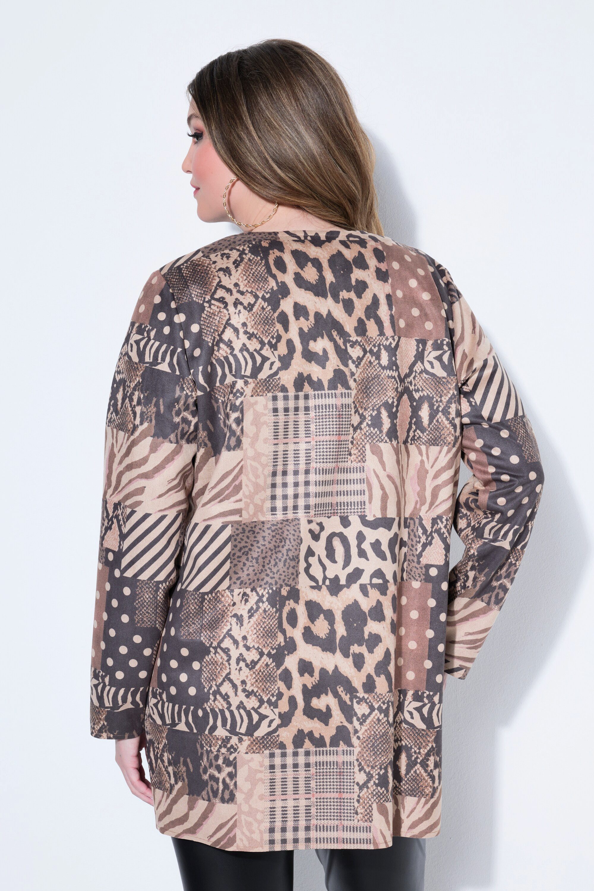 MIAMODA Sommerjacke Veloursjacke gerade Passform Alloverprint