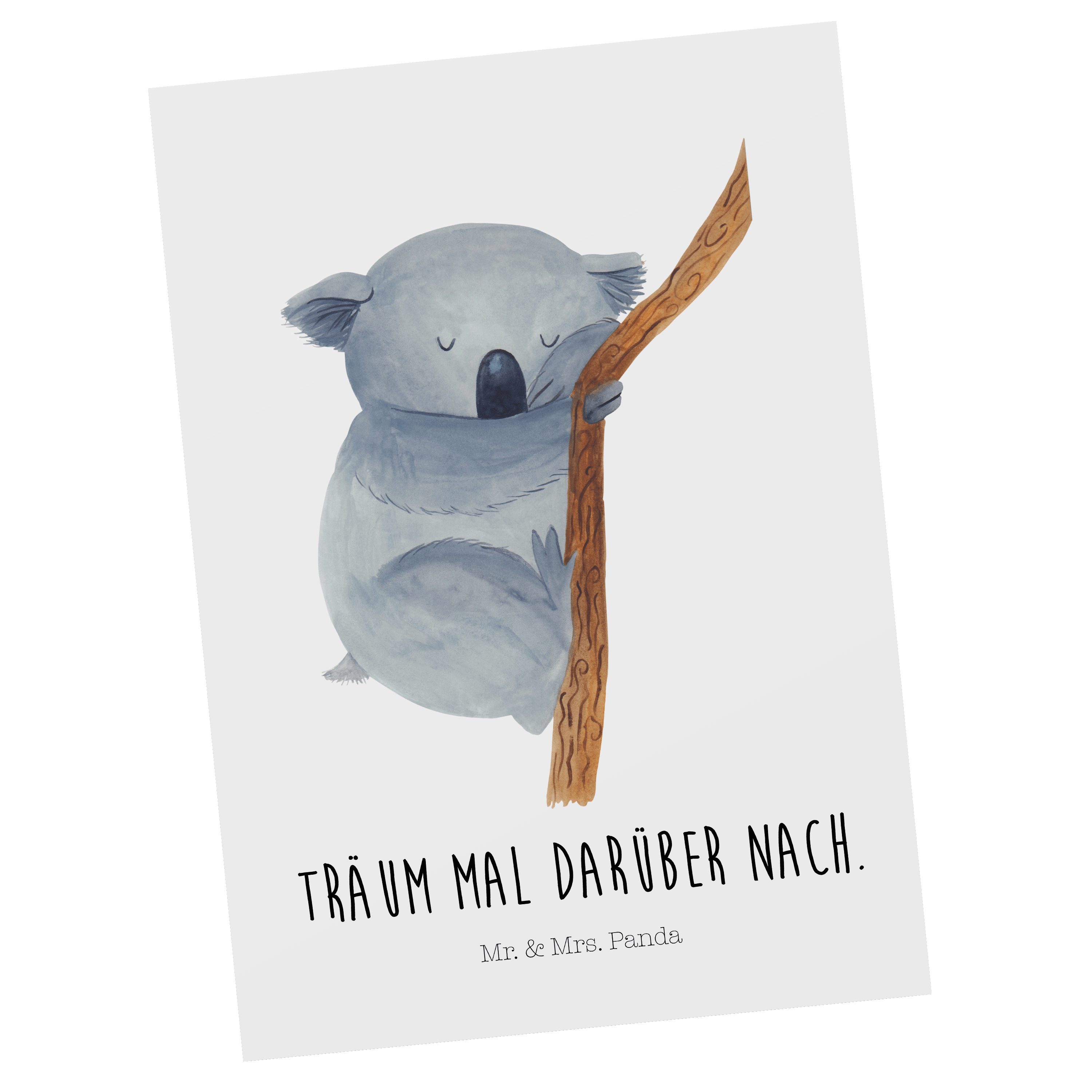 Mr. & Mrs. Panda Postkarte Koalabär - Weiß - Geschenk, Einladung, lustige Sprüche, Gute Laune, G | Grußkarten