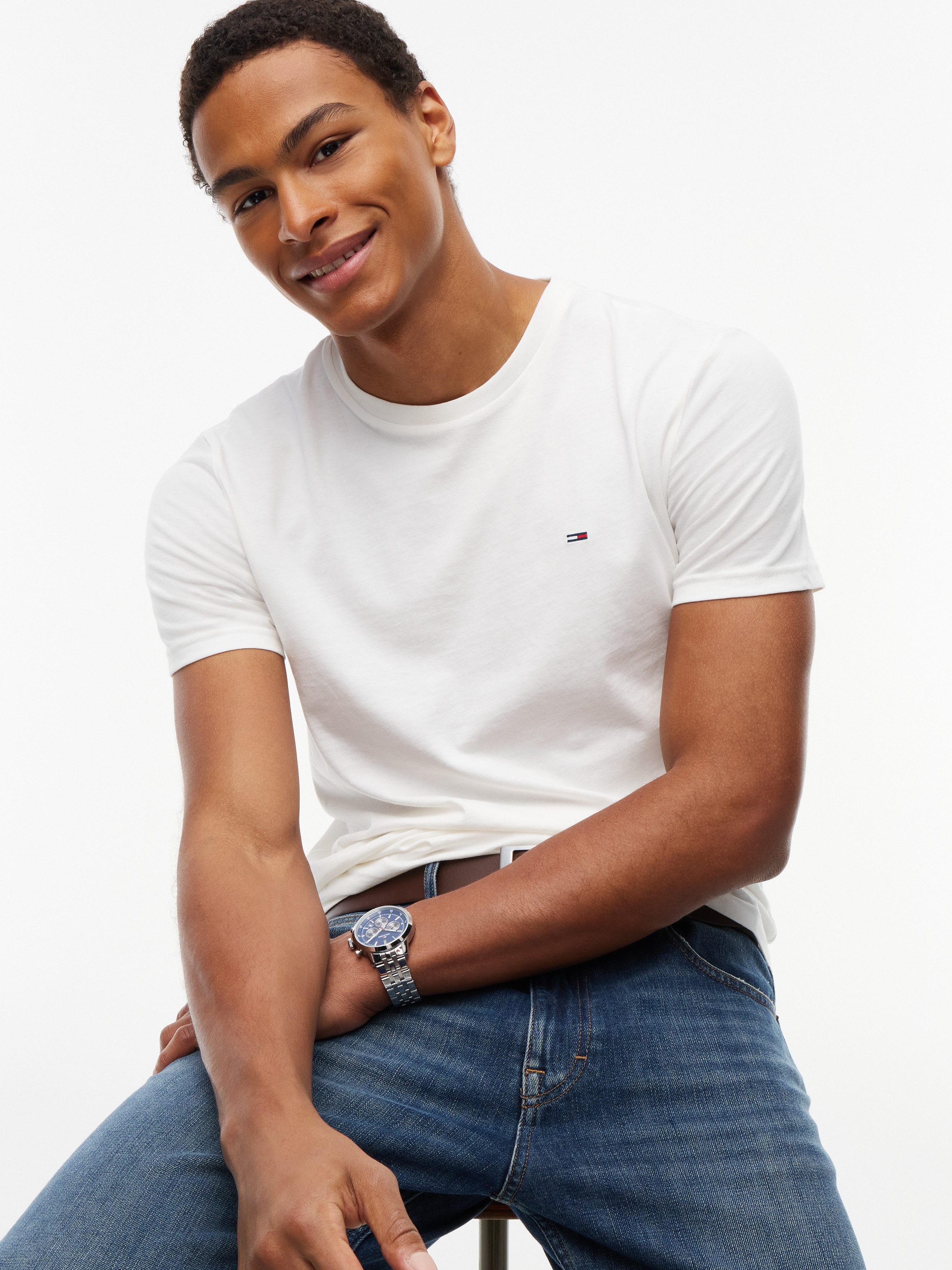 Tommy Jeans T-Shirt TJM EXTRA SLIM 3 PACK (Packung, 3-tlg) Mit Rundhalsausschnitt – Bild 4 von 5
