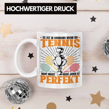 Trendation Tasse Trendation - Tennis Tasse Geschenk für Tennisspieler mit Spruch für Männer Frauen